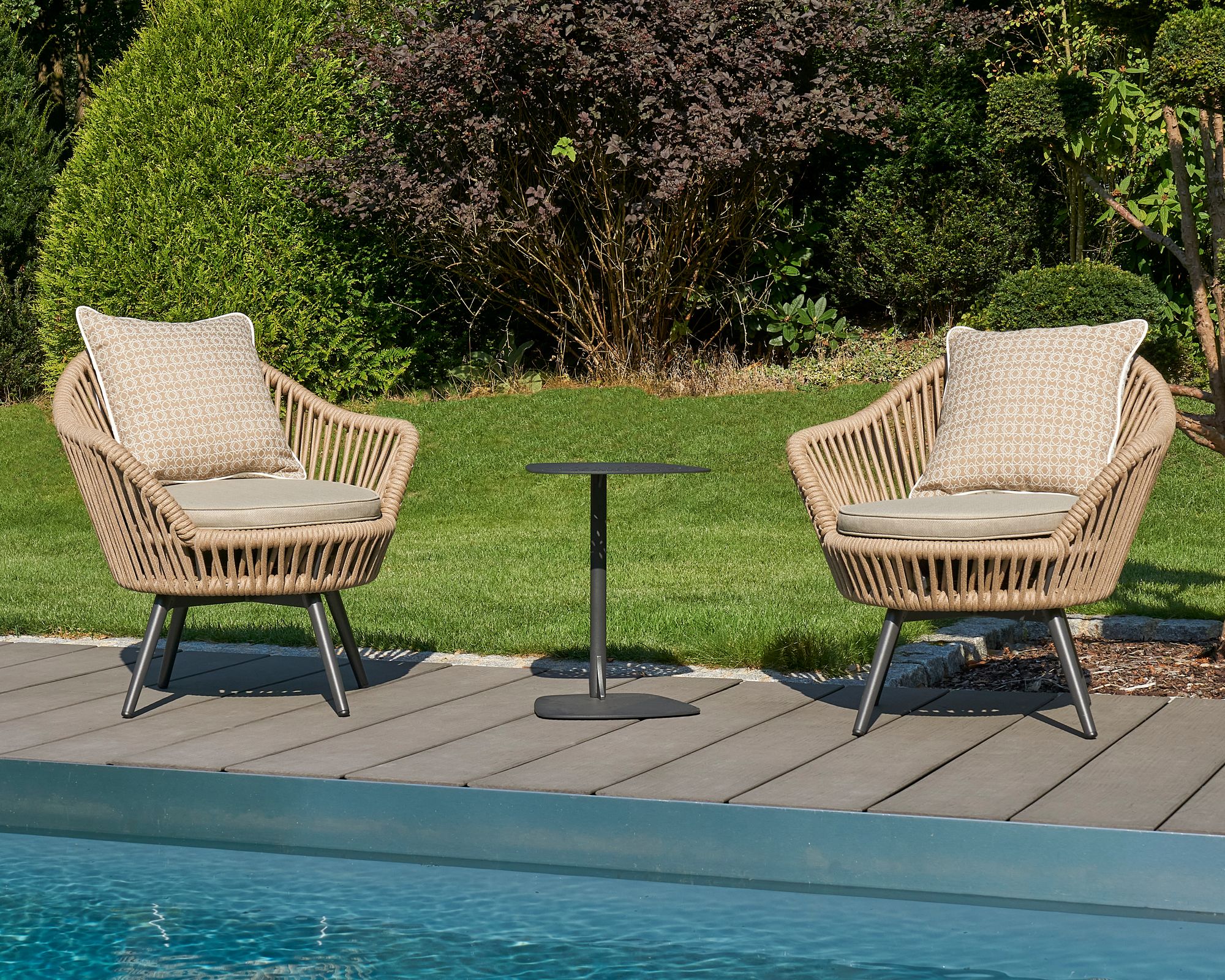 La Casa »Bari« Outdoor Drehsessel natur 81,5x83,5x77,5 cm