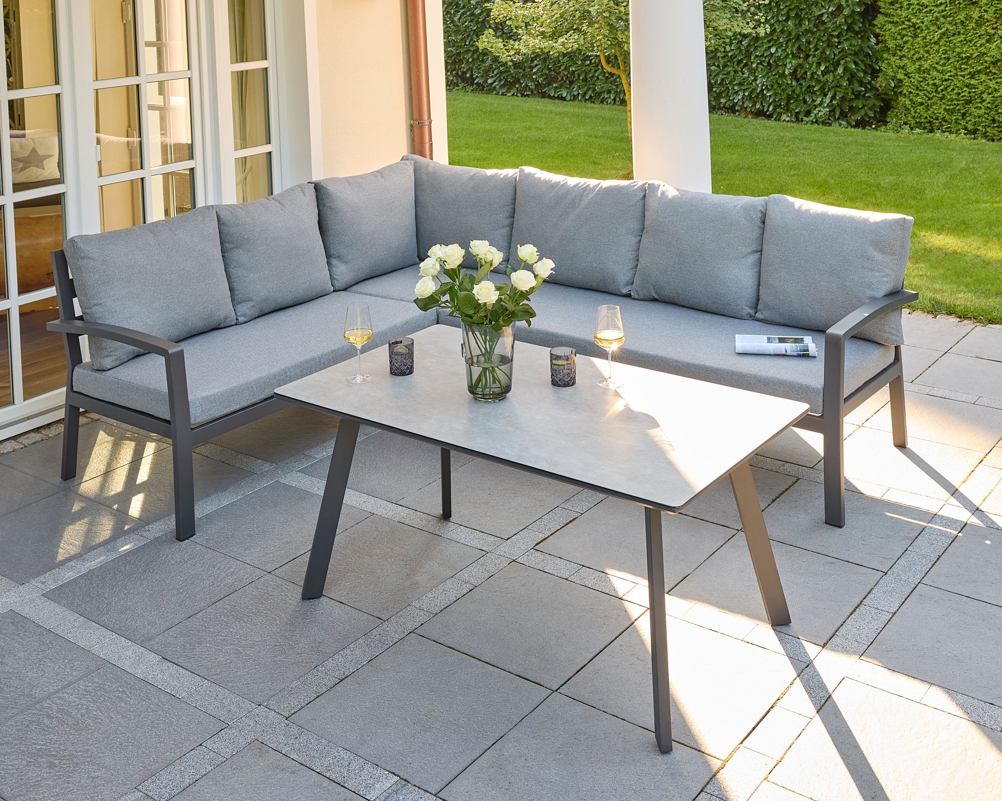 La Casa »Bondino« Lounge-Set 4-teilig anthrazit