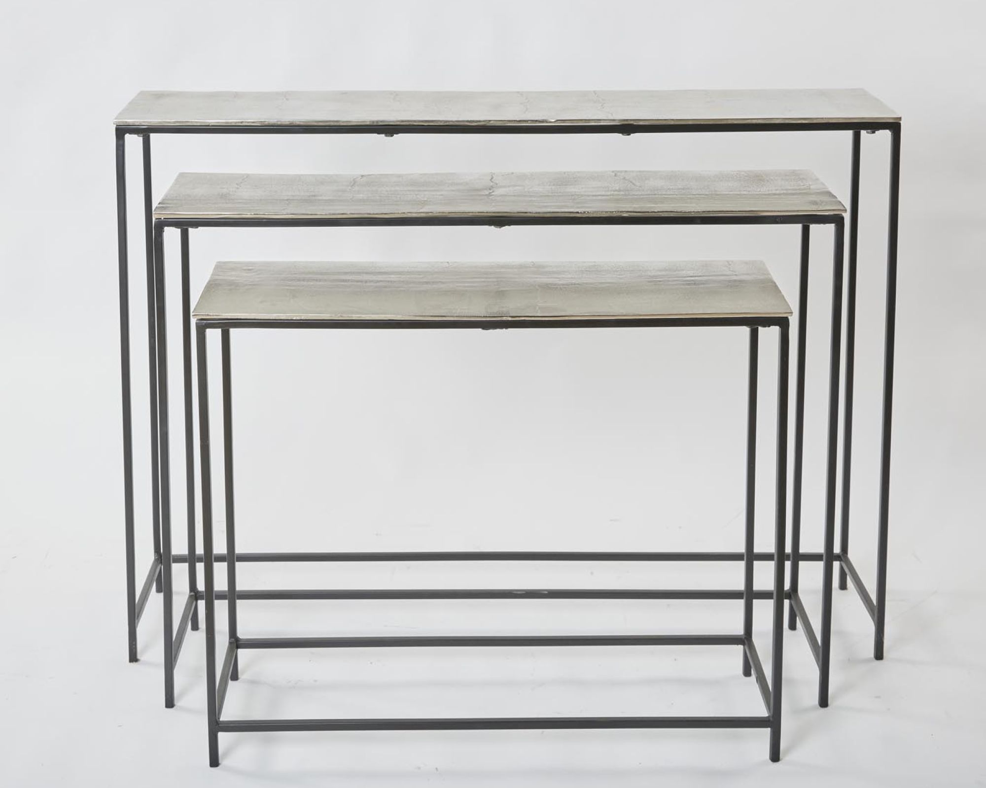 La Casa »Dylan« Konsolen im 3er-Set silber Nickel
