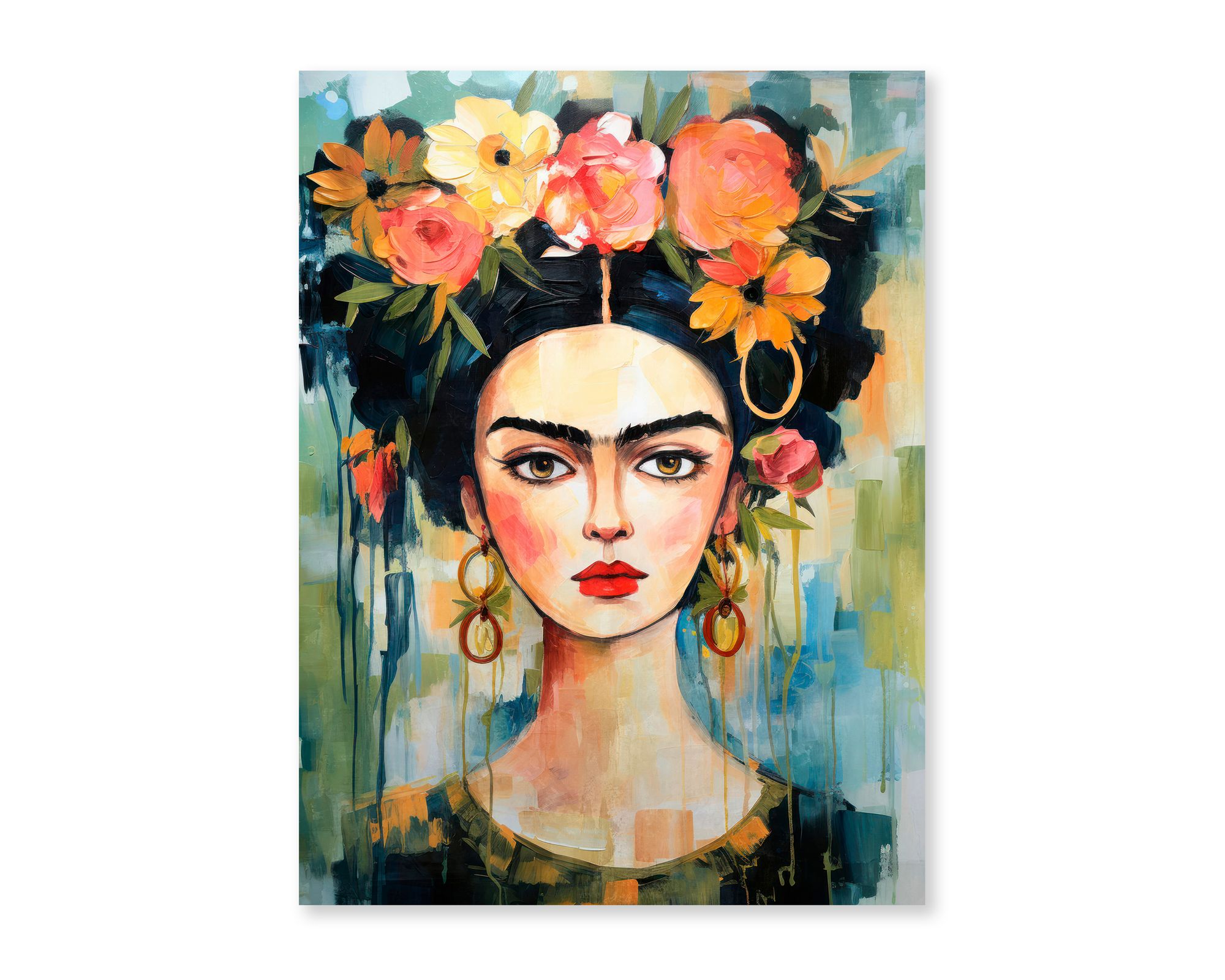 designline La Casa »Frau mit blumiger Aufsteckfrisur« Ölbild handbemalt 90x120 cm auf Leinwand