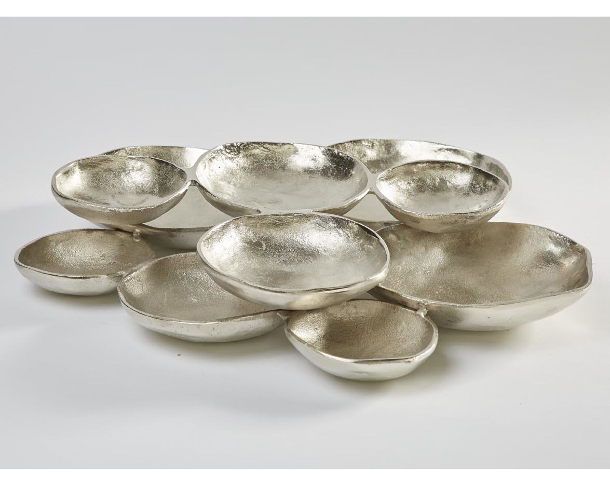La Casa »Sienna« Multiple Schalen silber 57x57x8 cm