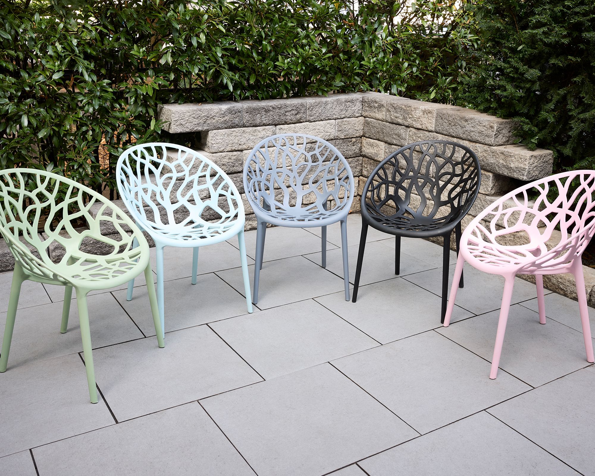 La Casa »Vomo« Outdoor Stapelstuhl rosa