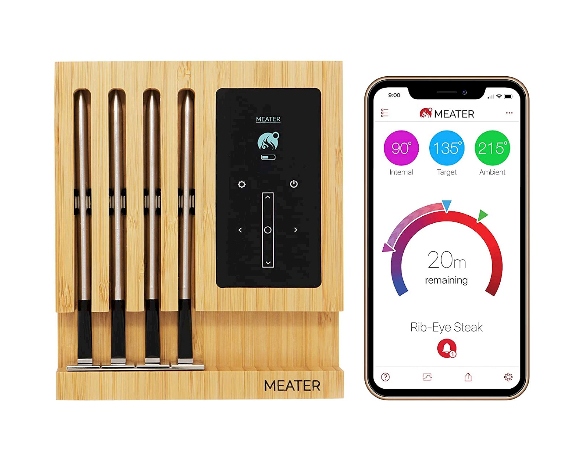 MEATER »Block« Smartes Fleischthermometer kabellos 170x50x30 mm