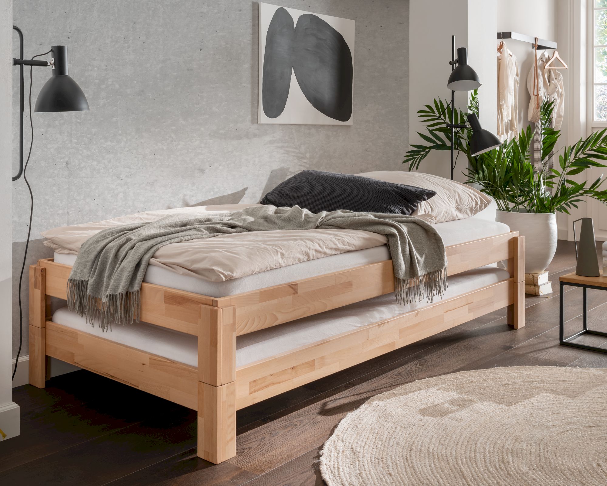 MassivHolz »Denver II« Buche Stapelbett 90x200 cm