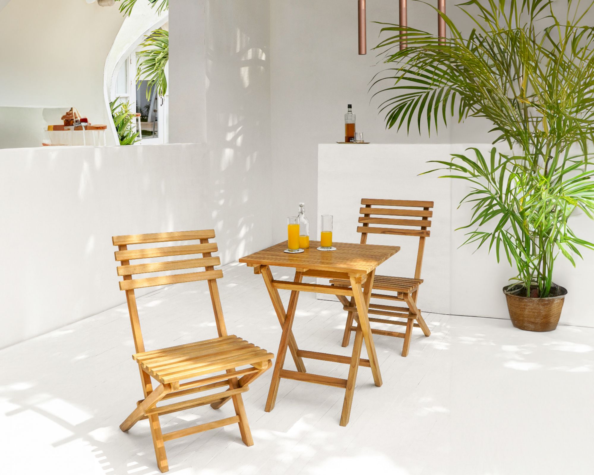 MassivHolz »New Bistro« Balkonset 3-teilig aus Teakholz klappbar