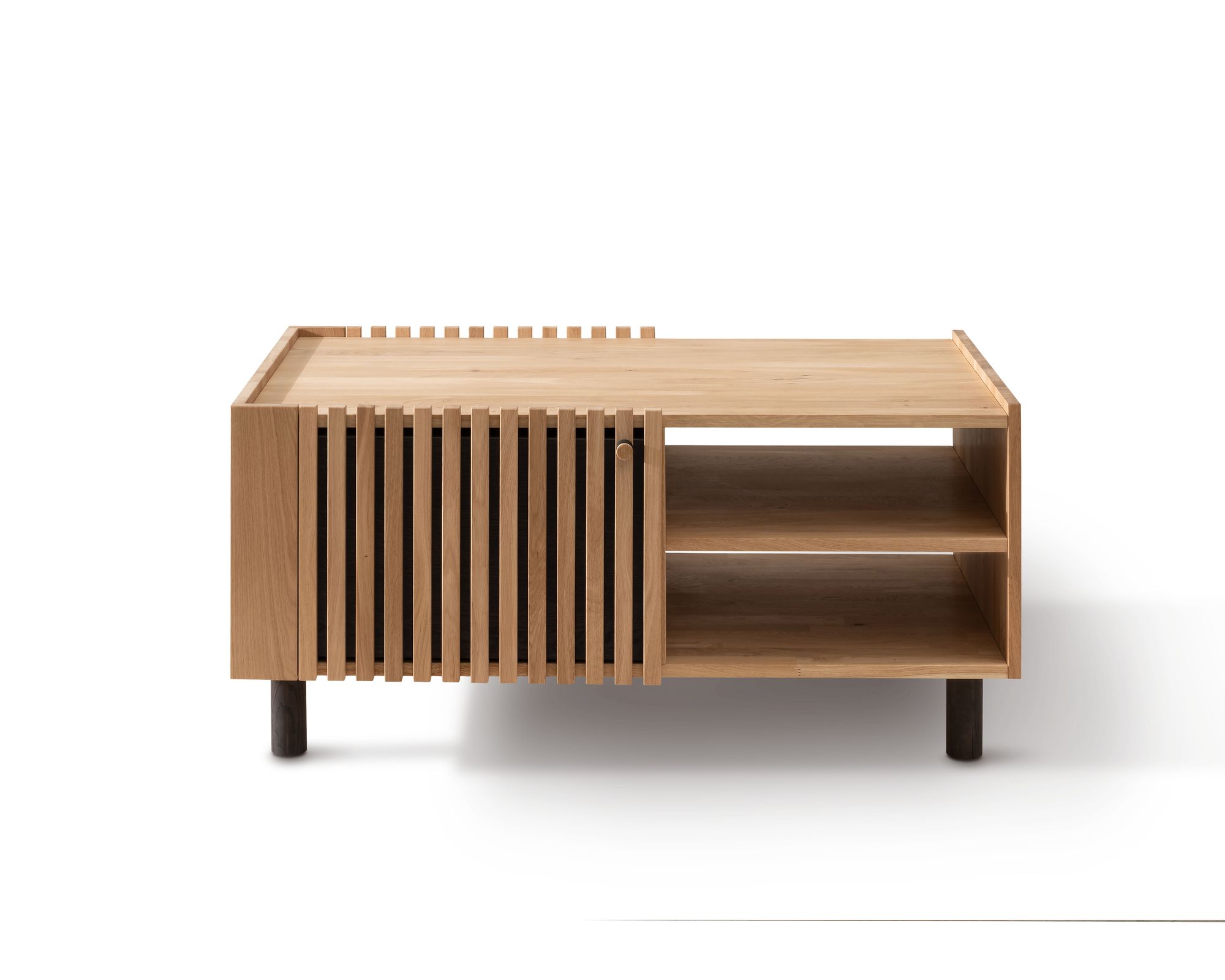 Massivholz »Ascona« Couchtisch I 110x50x70 cm / ohne Inlay Anthrazitglas