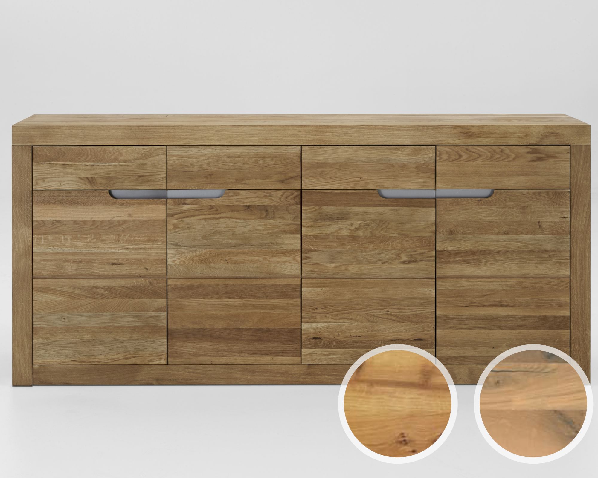Massivholz »Basel« Sideboard II Wildeiche natur