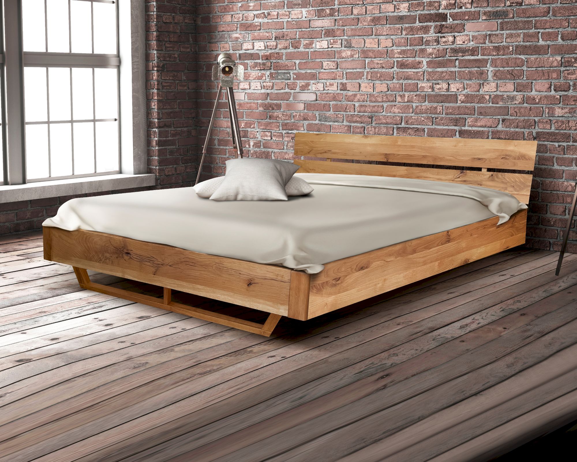 Massivholz »Casanova« Wildeiche Bett 140x200 cm