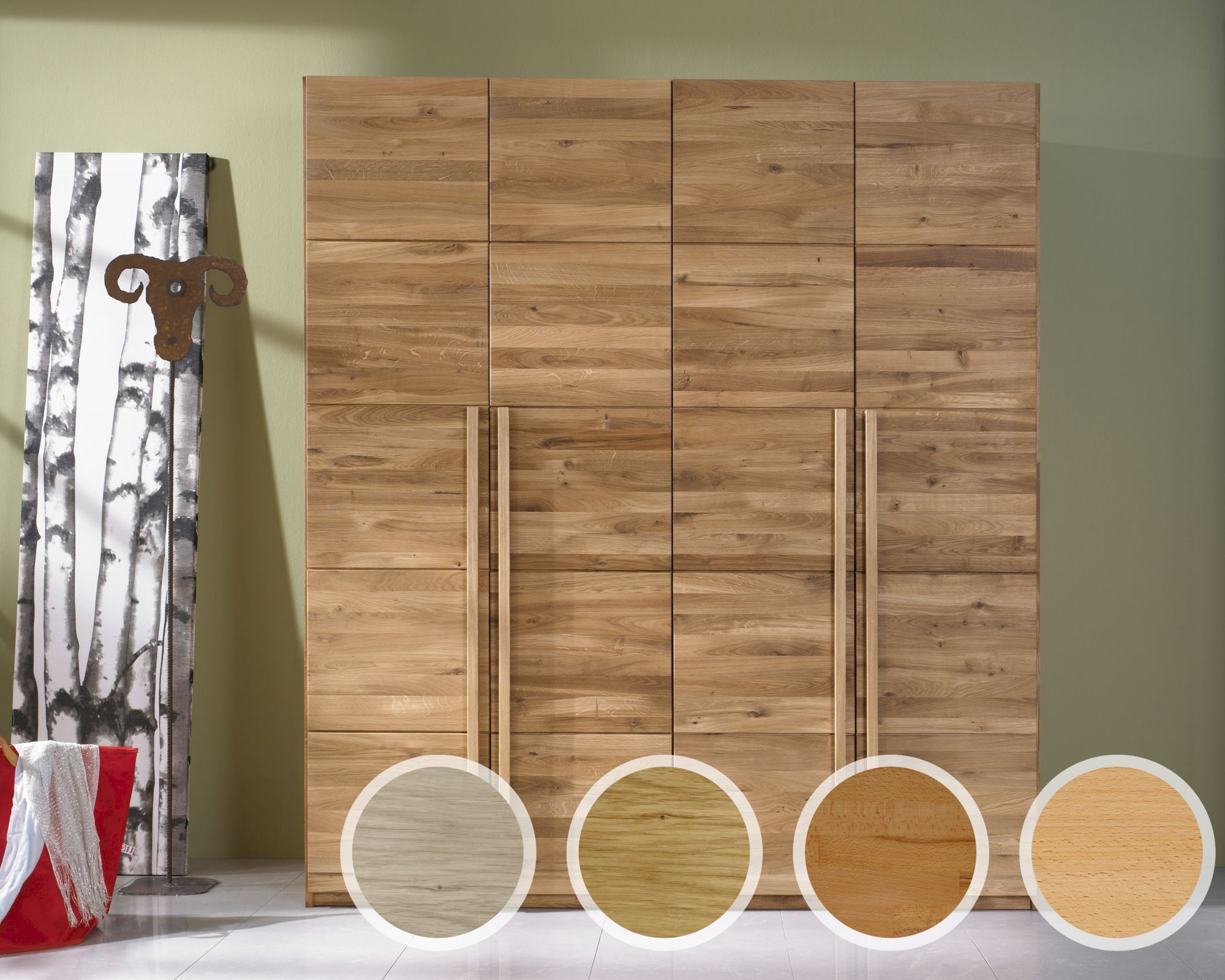 Massivholz »Choice« Kleiderschrank I 6-türig / Kernbuche