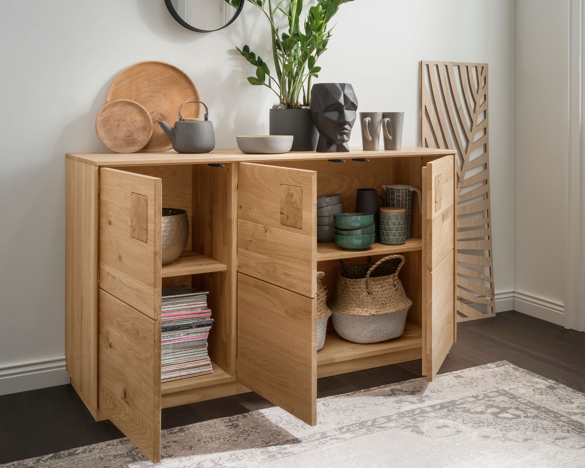 Massivholz »Davos« Sideboard II Wildeiche bianco geölt
