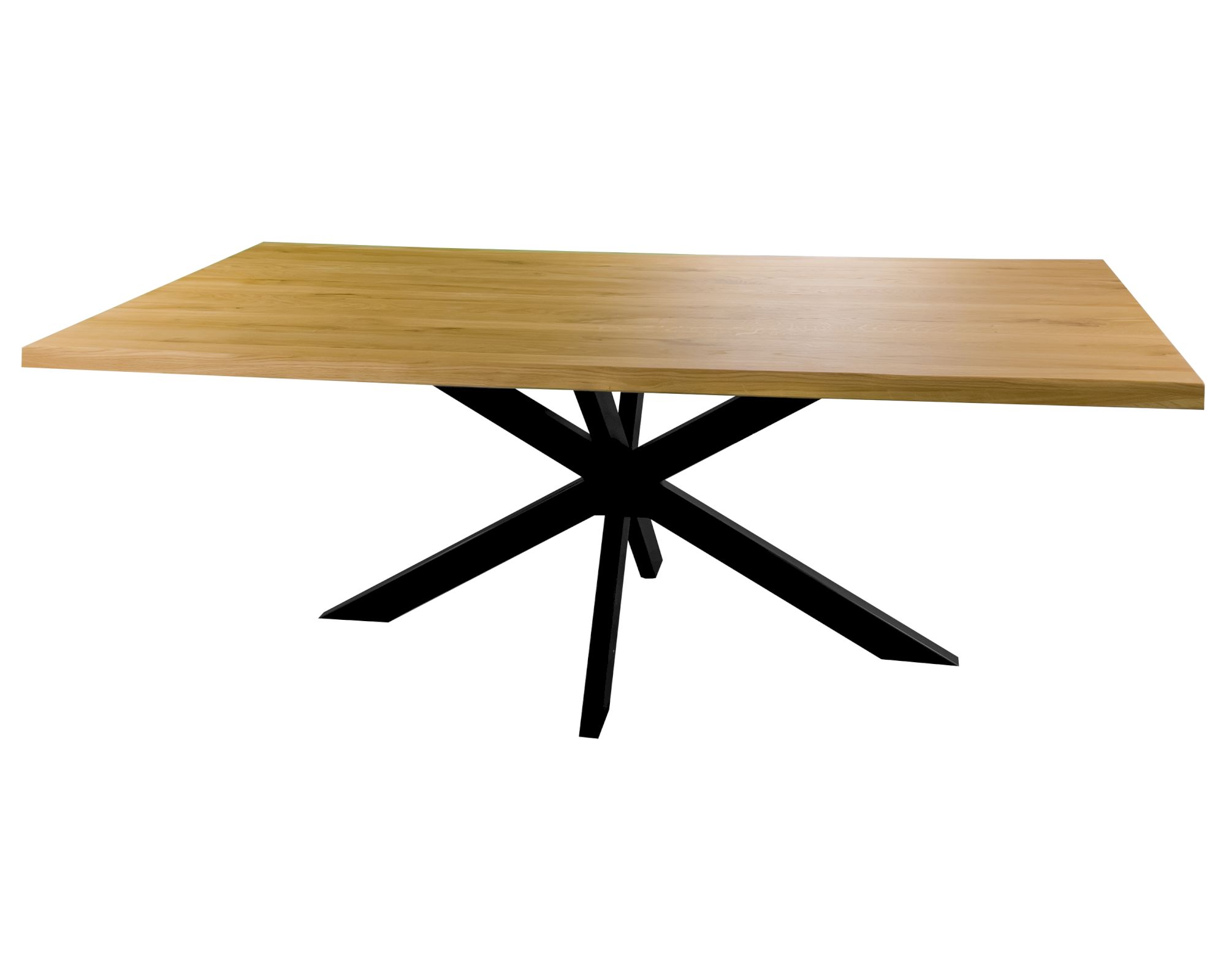 Massivholz »Fred double-X« Wildeiche Esstisch 200x100 cm / Wildeiche natur / Baumkante