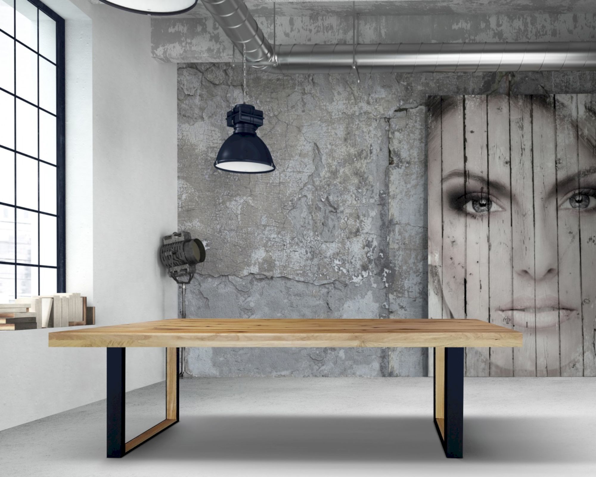 Massivholz »H-Loft« Wildeiche Esstisch 220x100 cm