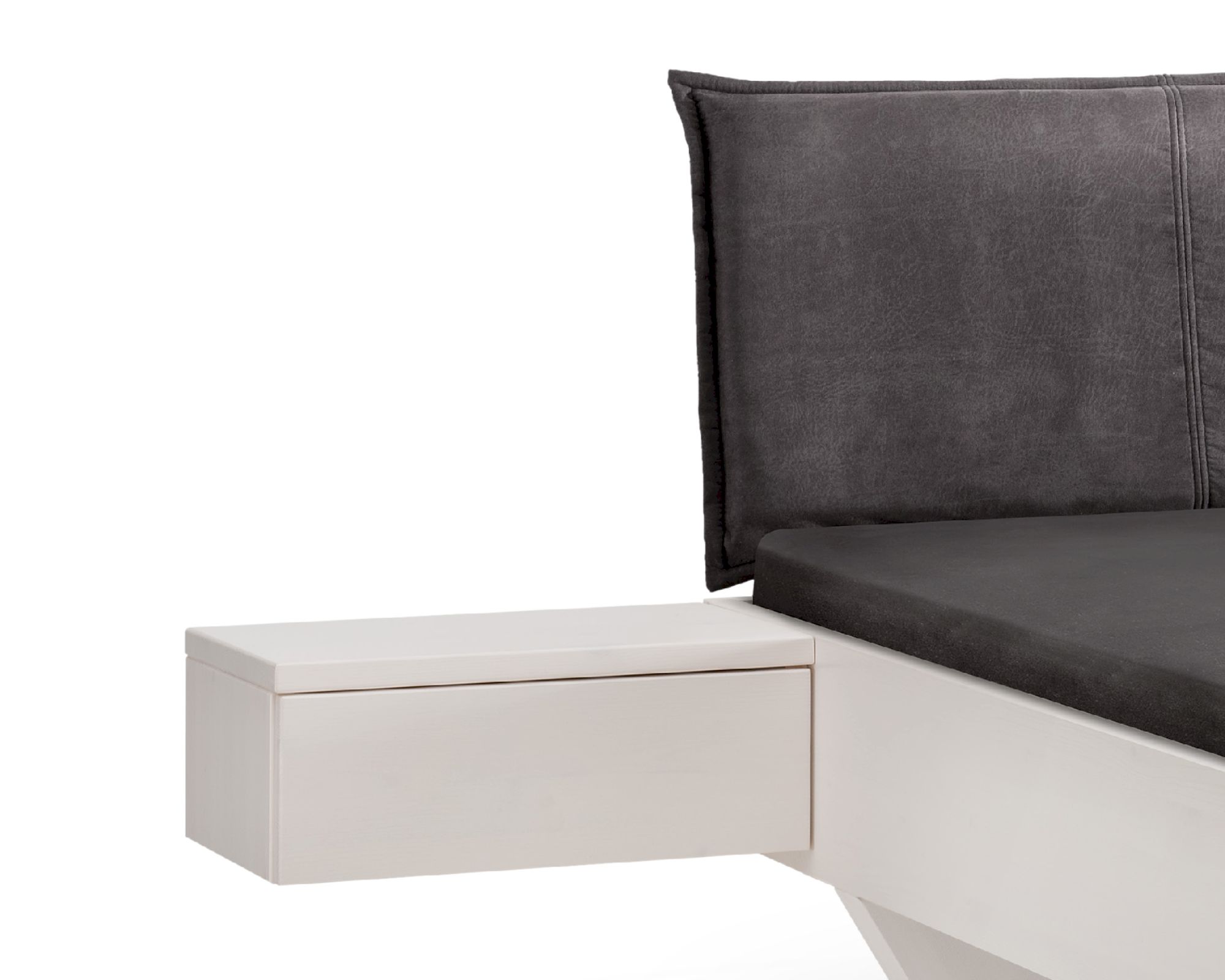 Massivholz »La Dolce Vita III WHITE-EDITION« Kiefer Nachttisch weiß