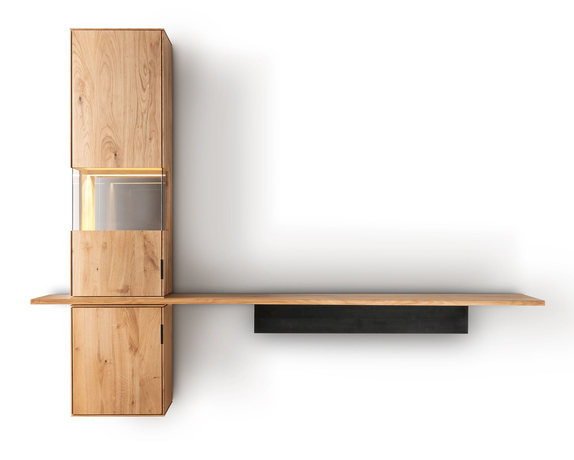 Massivholz »Lugano« Holz Wohnwand