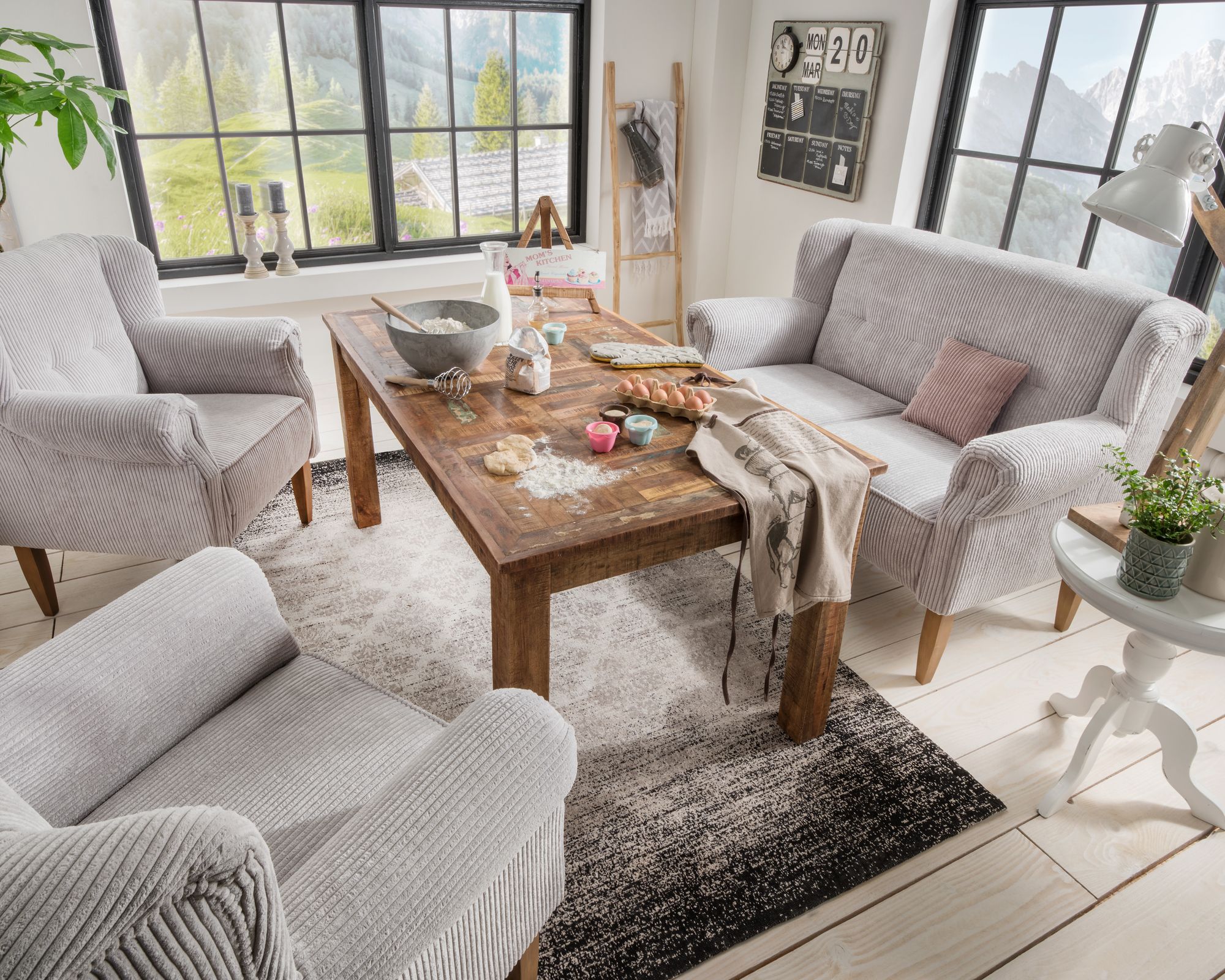 Massivholz Tischsofa »Pavolo« im Landhausstil • Jetzt kaufen!
