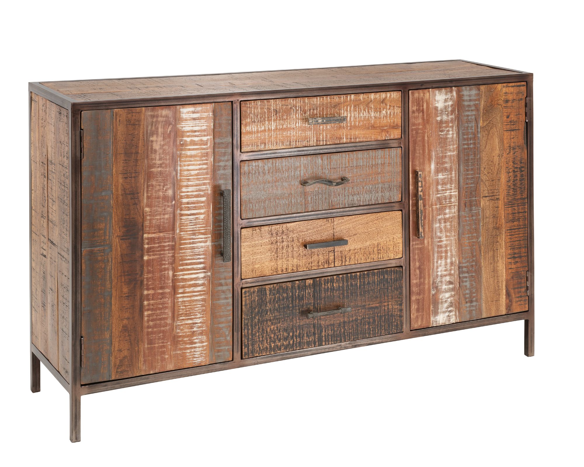Massivholz »Priya 2« Unika Sideboard multifarbig