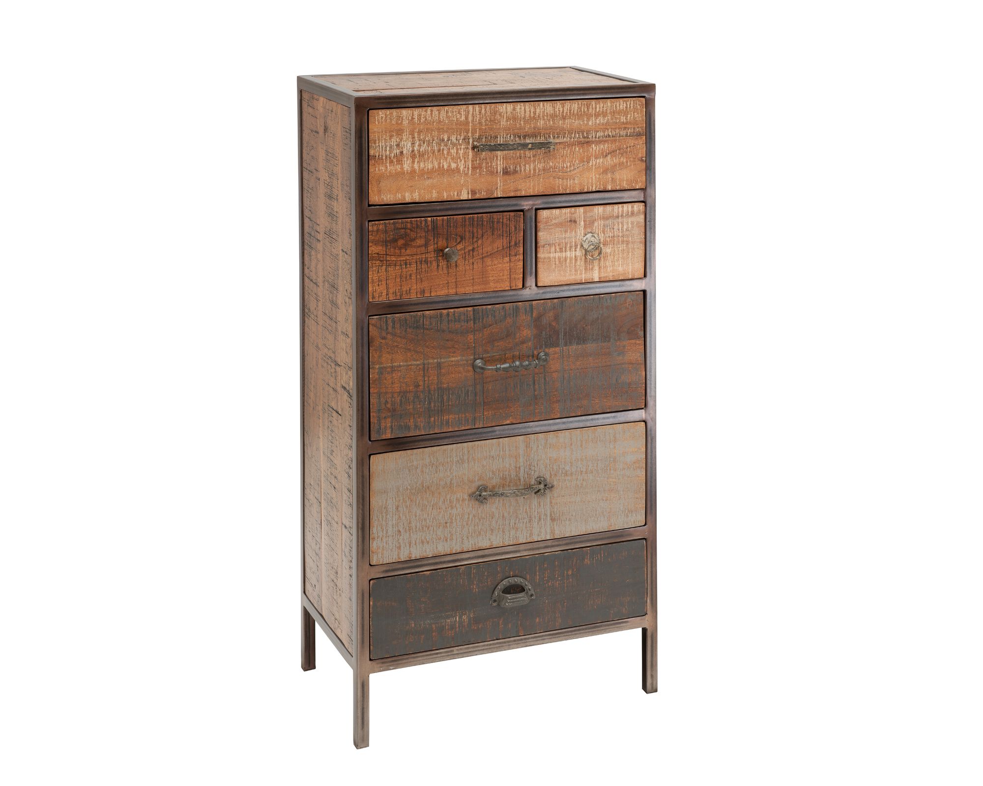 Massivholz »Priya 2« Unikat Kommode multifarbig