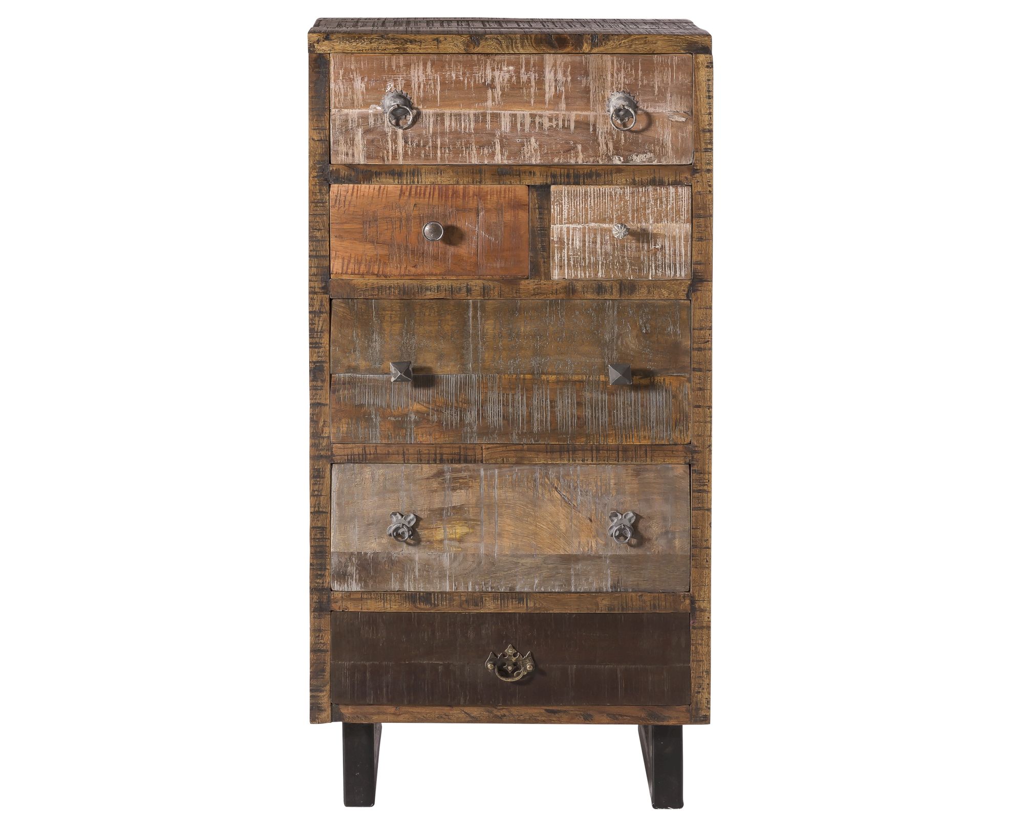 Massivholz »Priya« Unikat Kommode - 6 Schubladen Kommode 13008