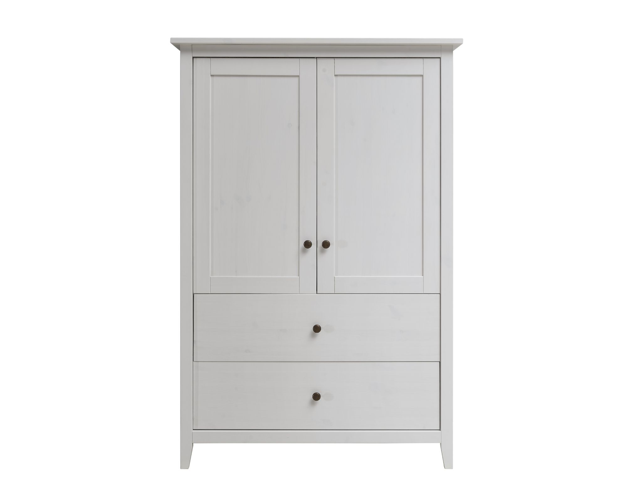 Massivholz »Solvita« Highboard II weiß Kiefer weiß