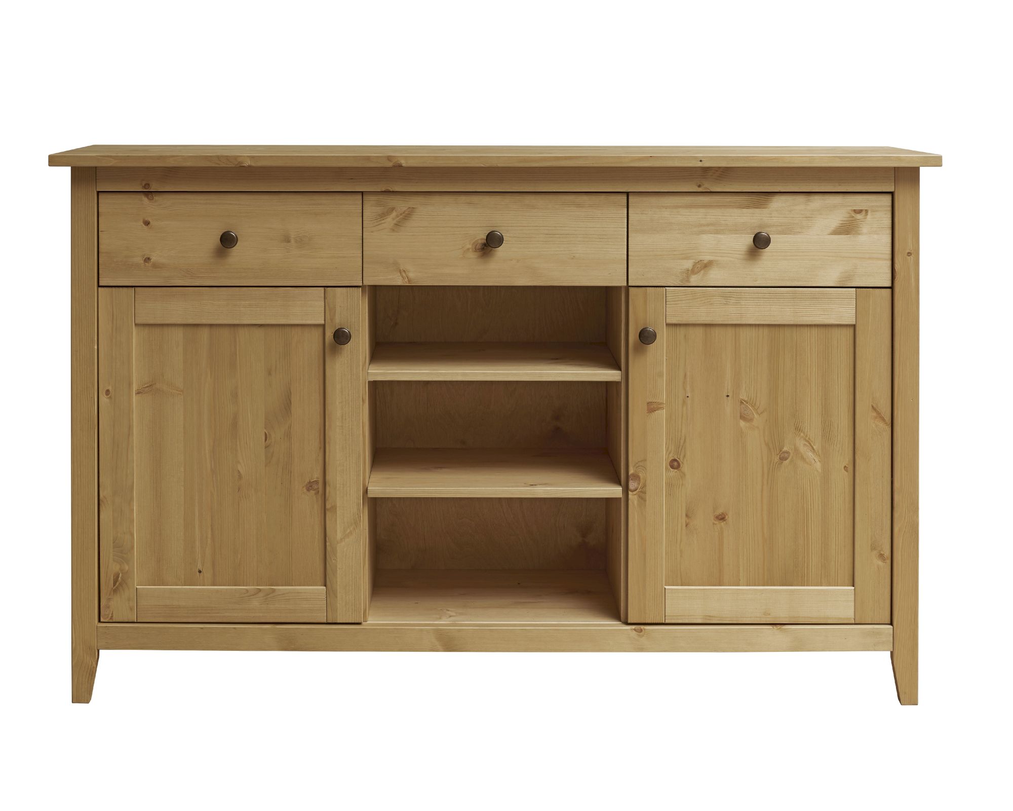 Massivholz »Solvita« Sideboard I laugenfarbig Kiefer gelaugt