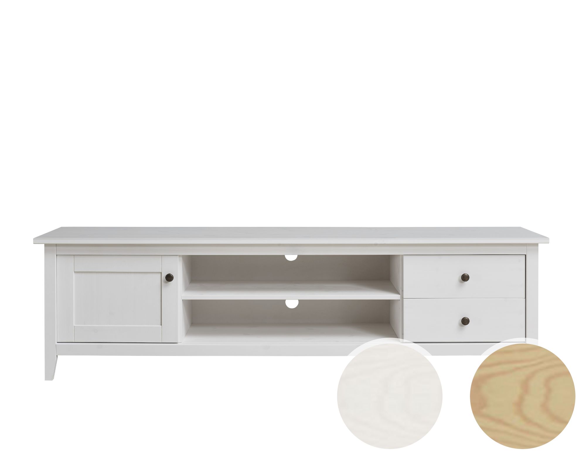 Massivholz »Solvita« TV Lowboard II Kiefer gelaugt