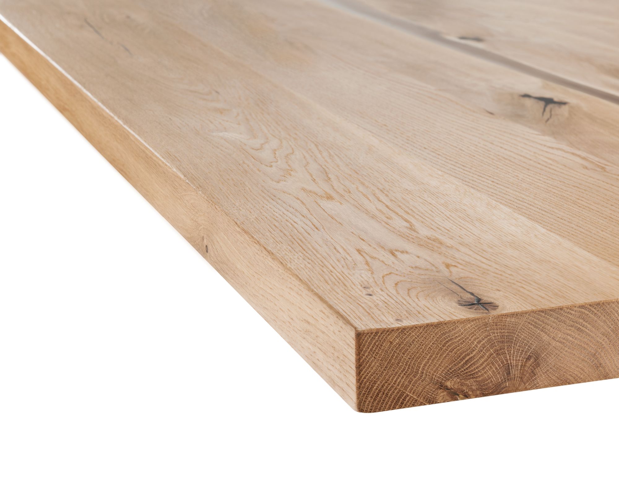 Massivholz »Tabula Rasa« Epoxid-Tischplatte gerade Kante 220x100 cm / Epoxid-Harz Transparent