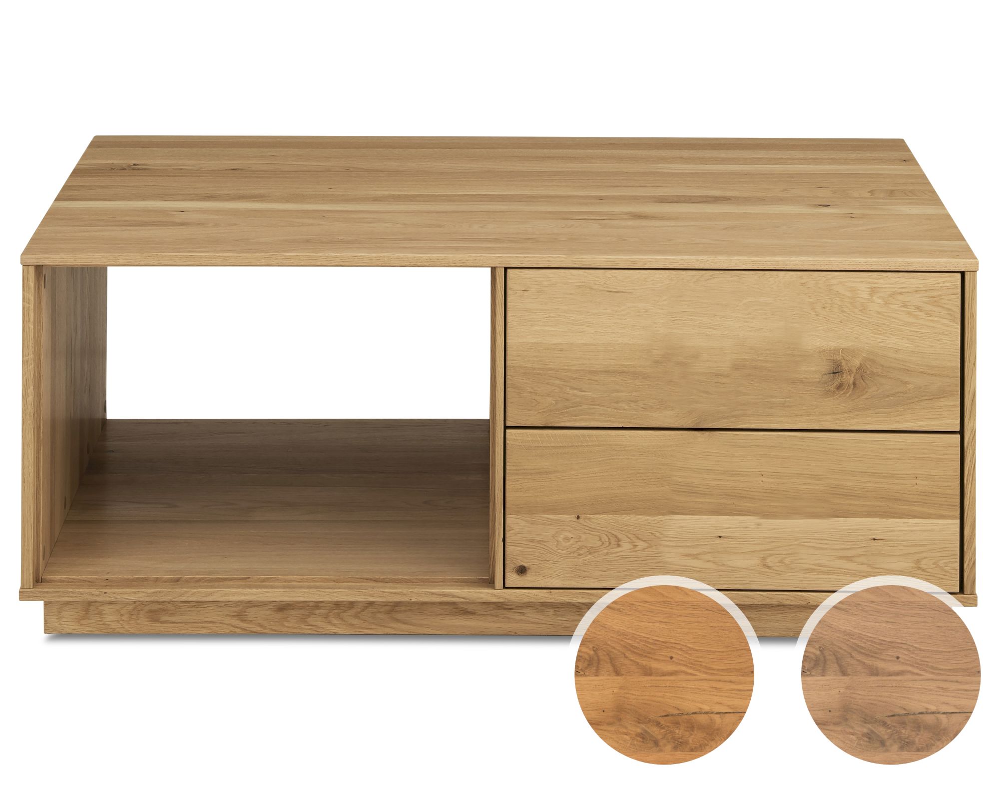 Massivholz»St. Gallen« Couchtisch bianco geölt