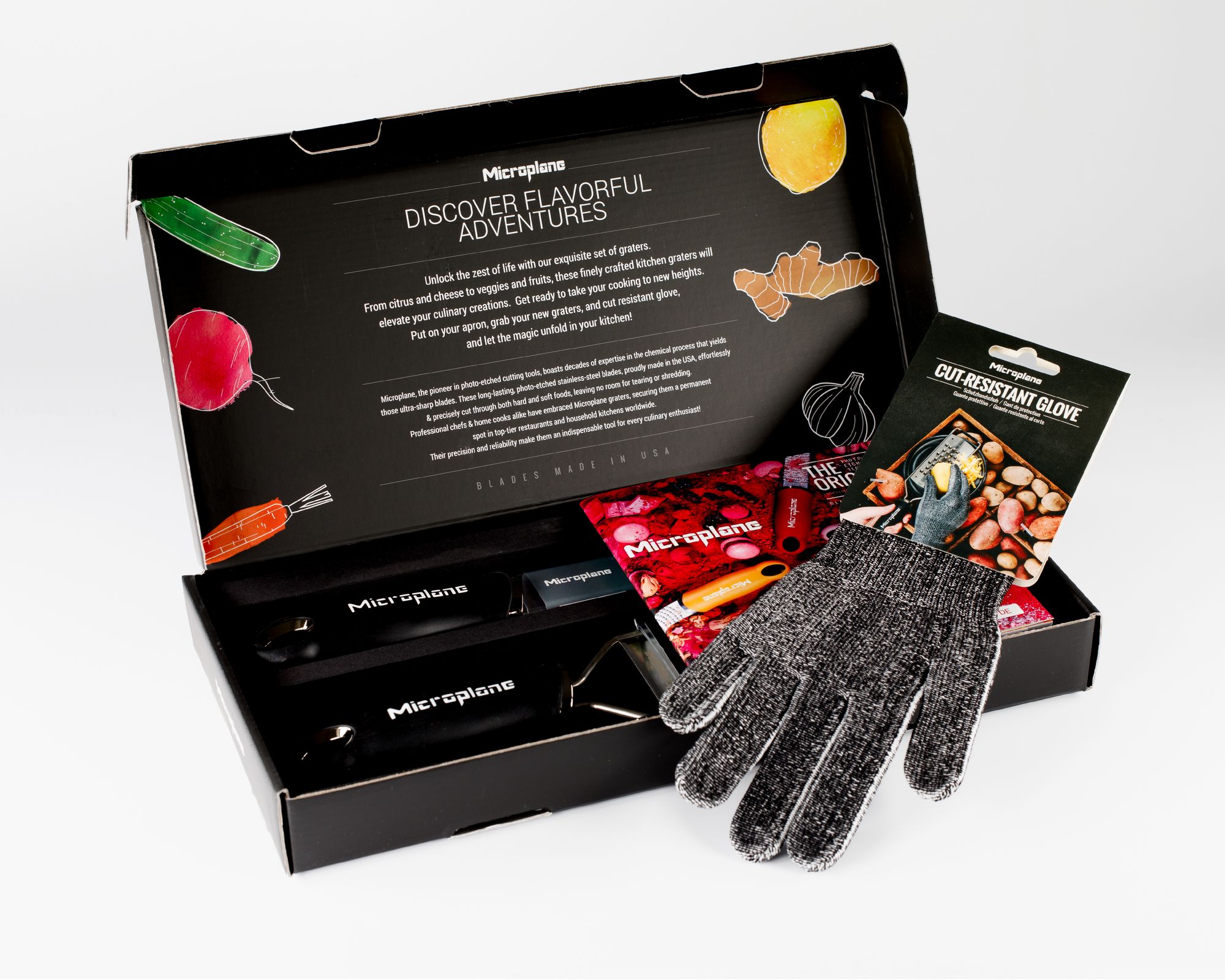 Microplane »Gourmet Reiben Set« 49386 Reiben Set mit Handschuh