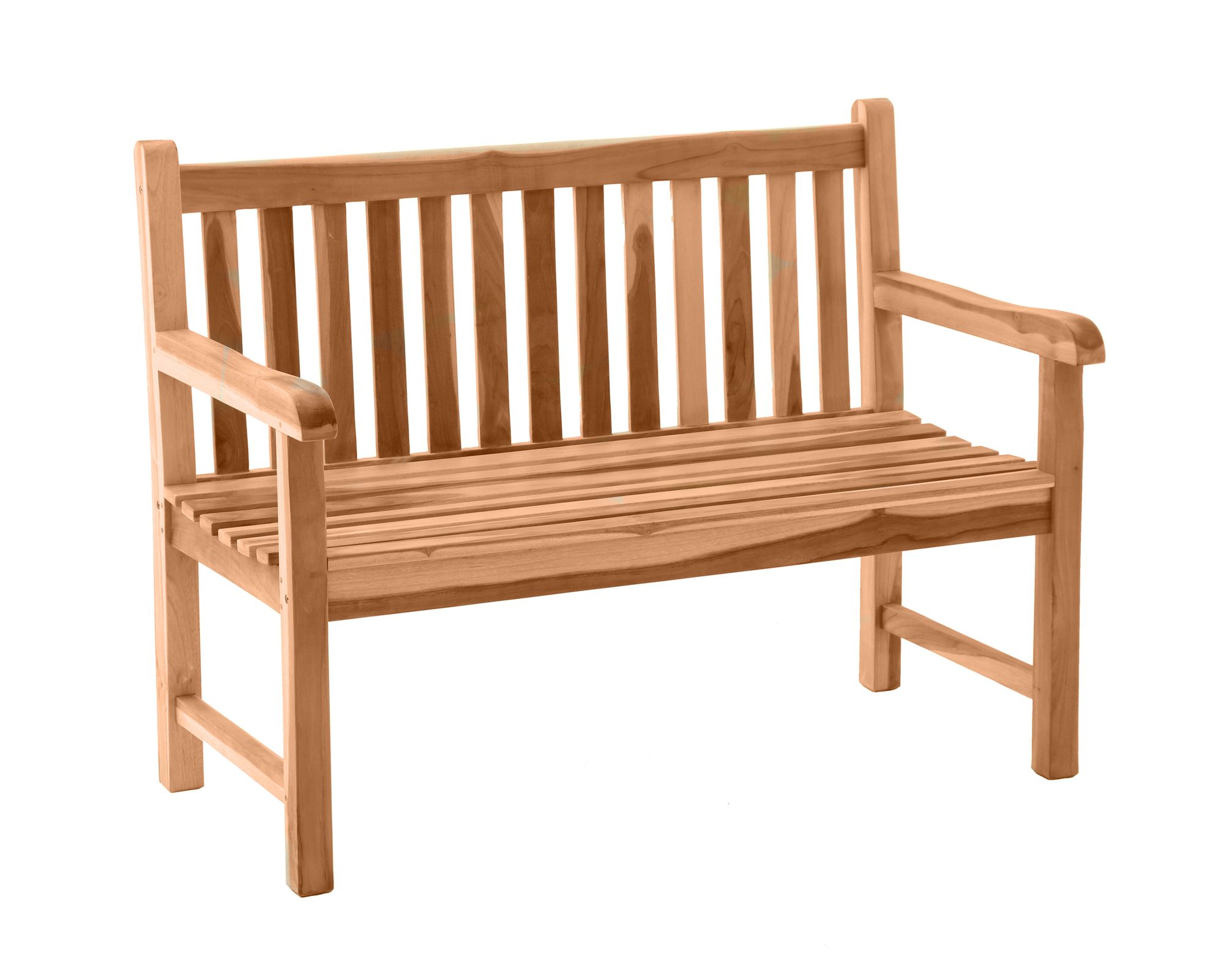 Möbilia »Vintage II« Gartensitzbank mit Lehne Teakholz / 120 cm