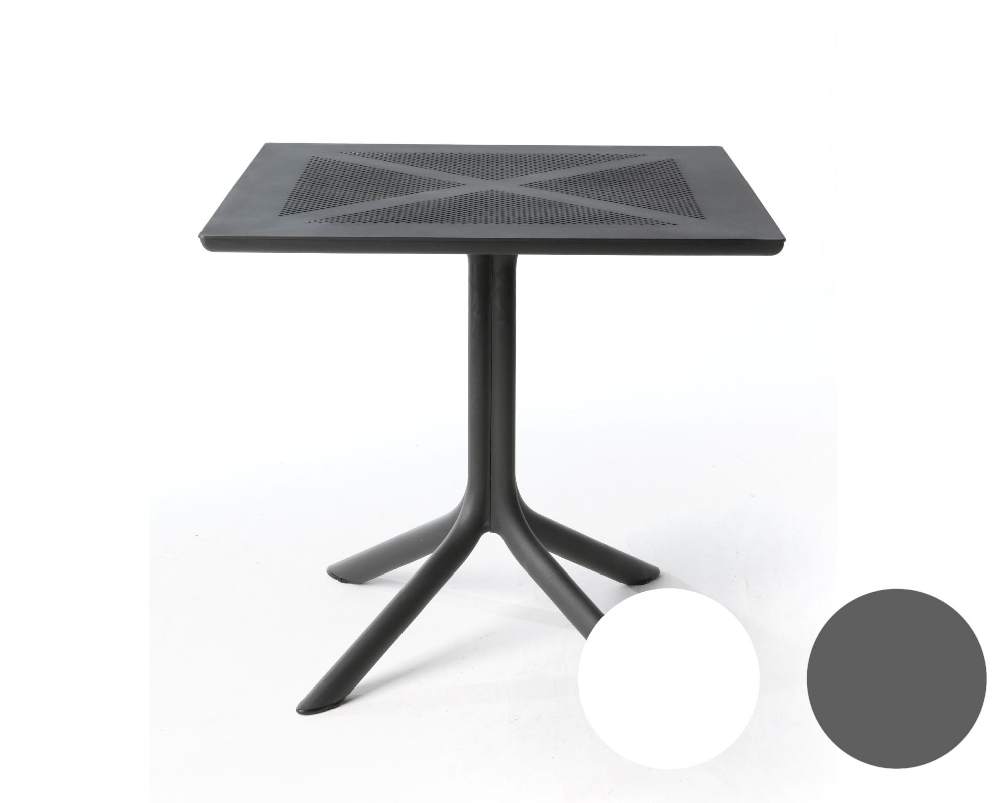 NARDI »ClipX« Garten-Tisch 70x70 cm / weiss