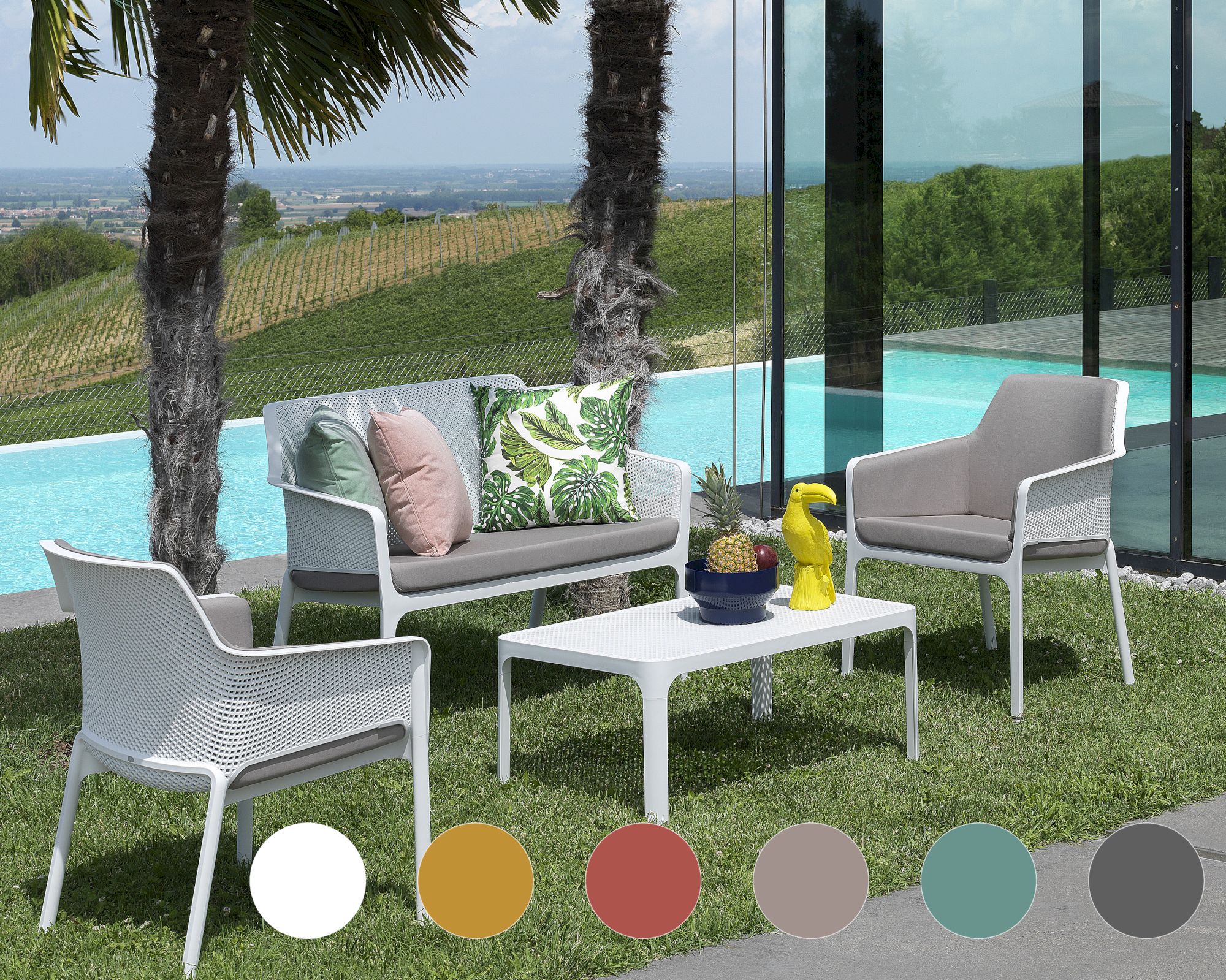 NARDI »Net« Garten-Tisch – erhältlich in 6 Farben