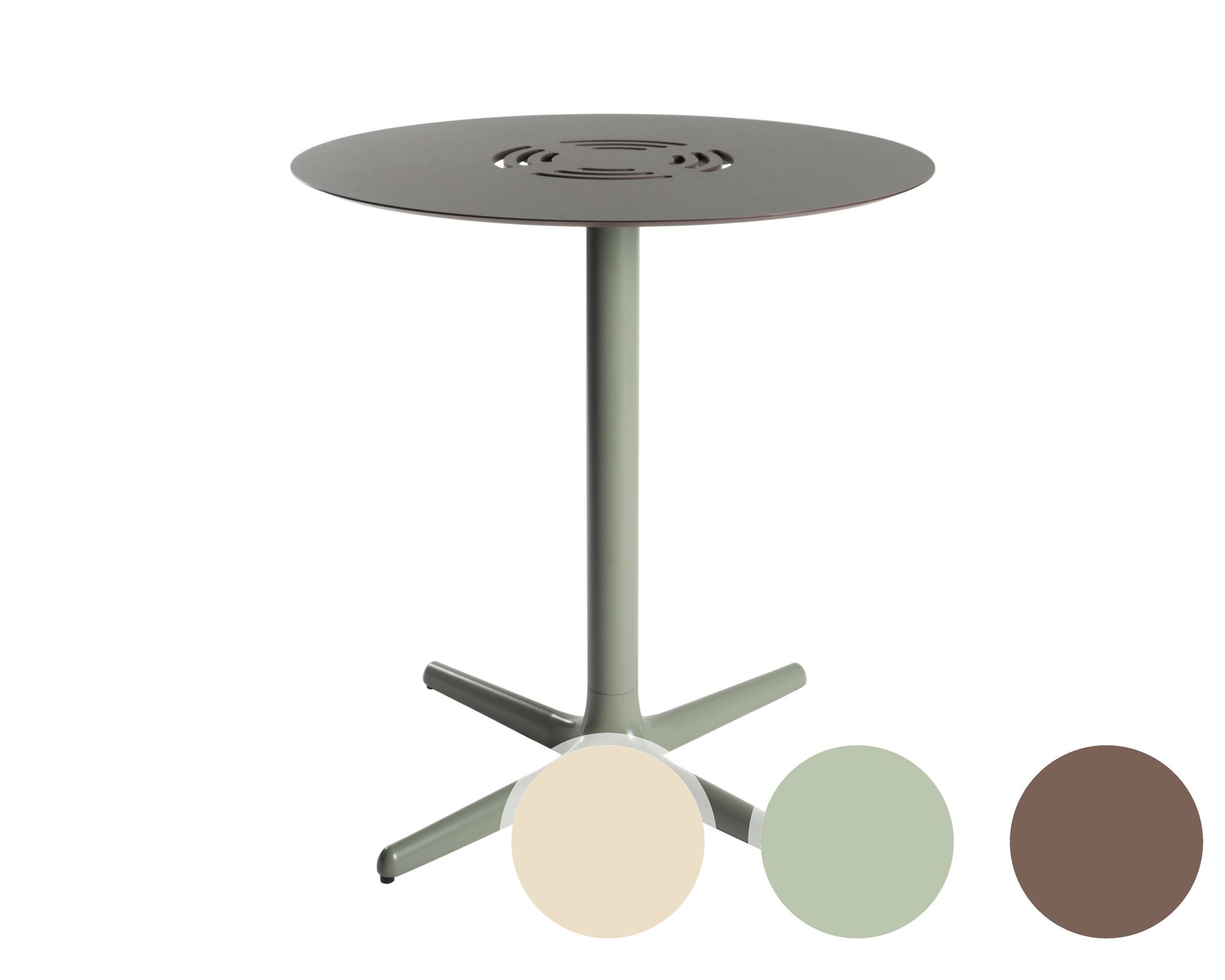 Resol »Toledo Aire« Outdoor Tisch rund Chocolate