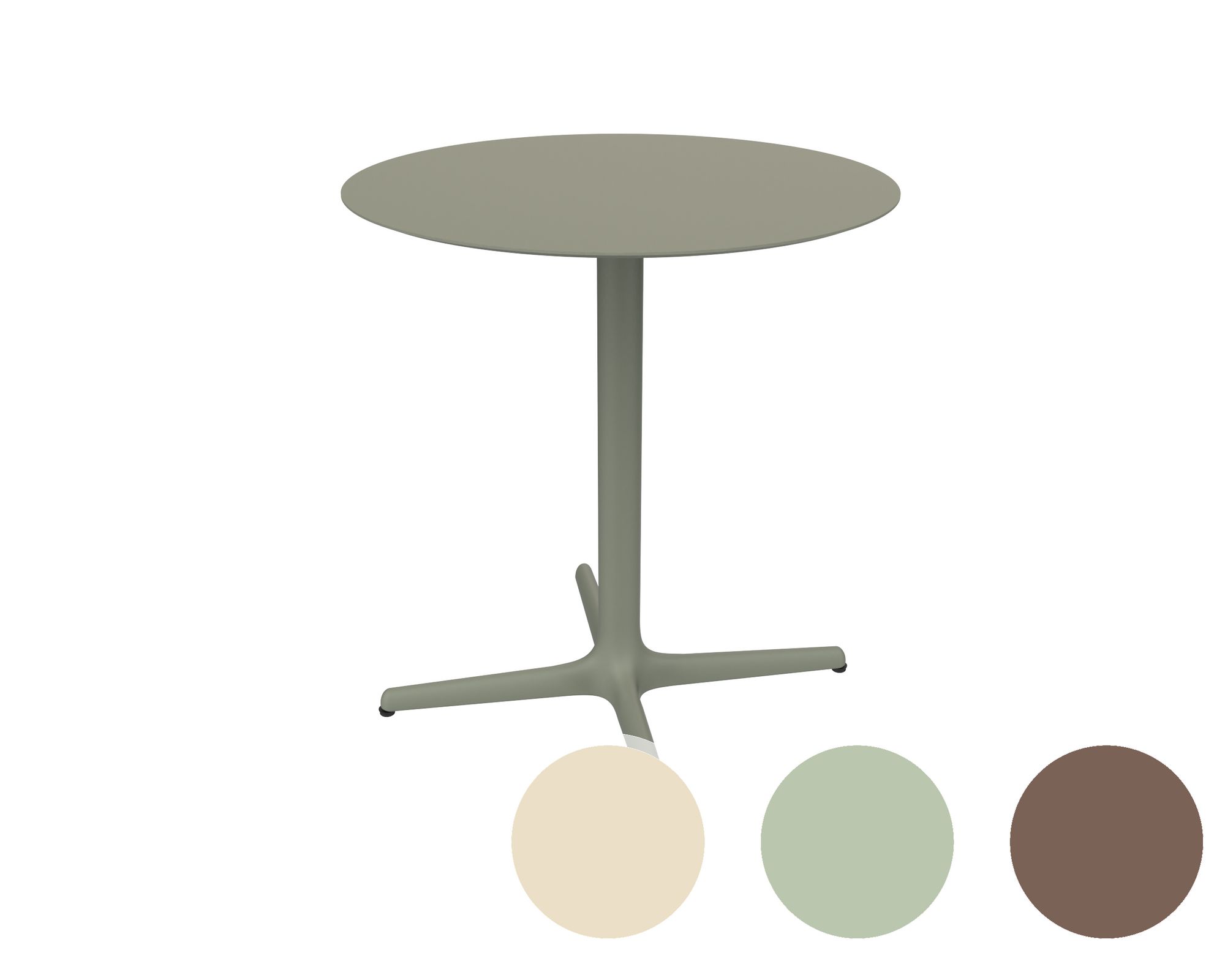 Resol »Toledo« Outdoor Tisch rund Chocolate