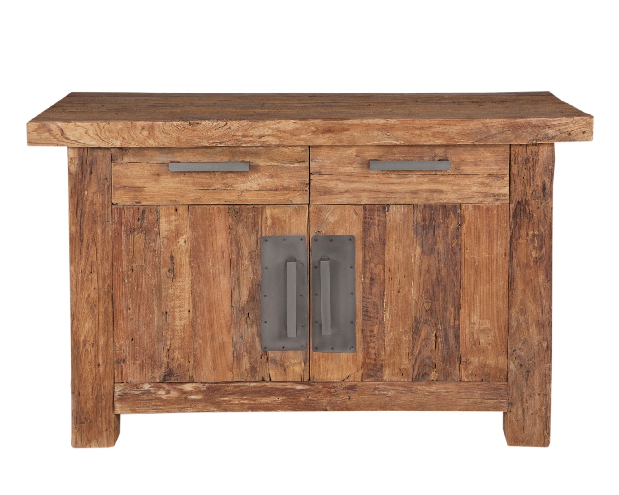 SIT Coral Teak Massivholz Kommode 2 Schubladen, 2 Holztüren