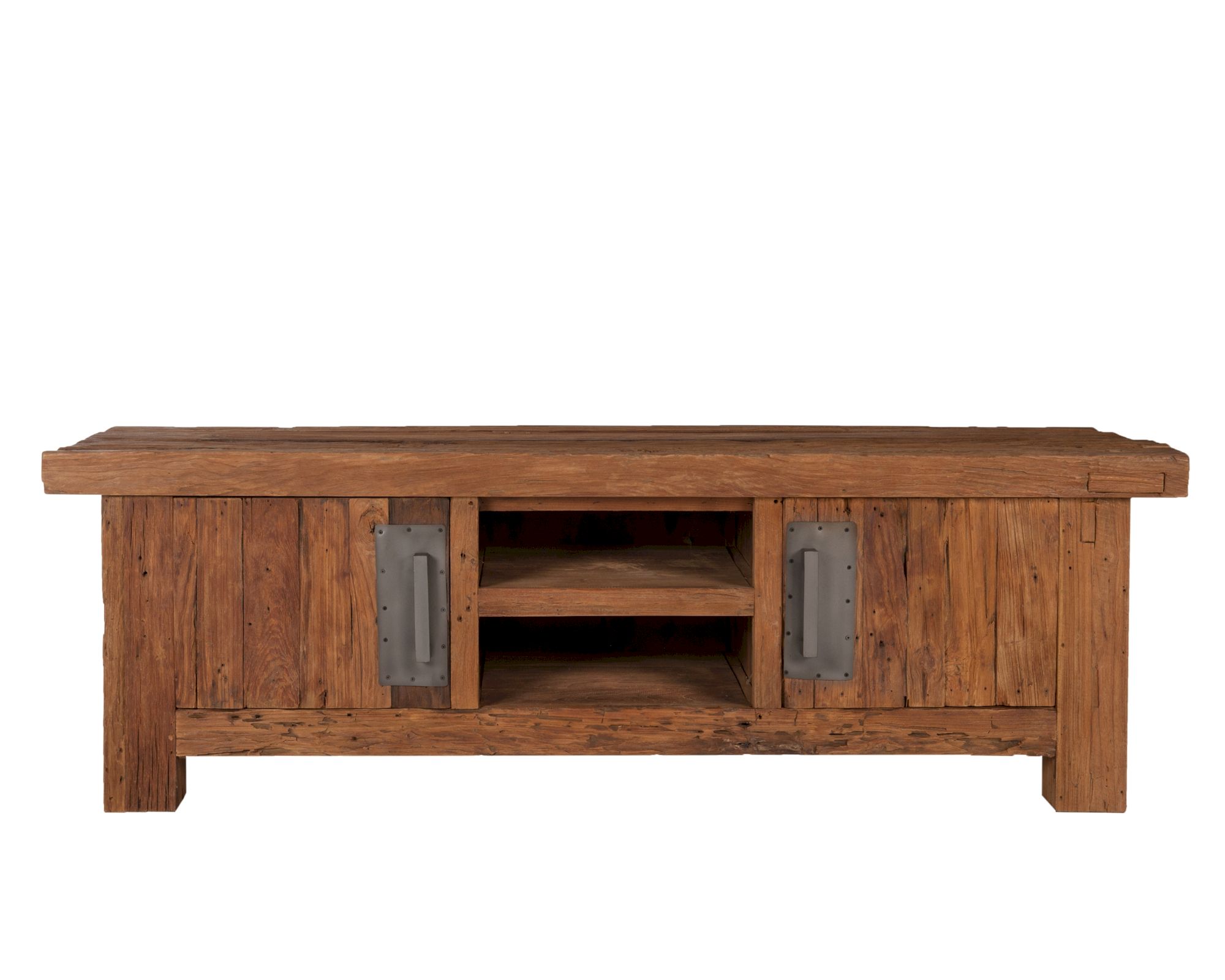 SIT Coral Teak Massivholz Lowboard 2 Türen, 2 offene Fächer
