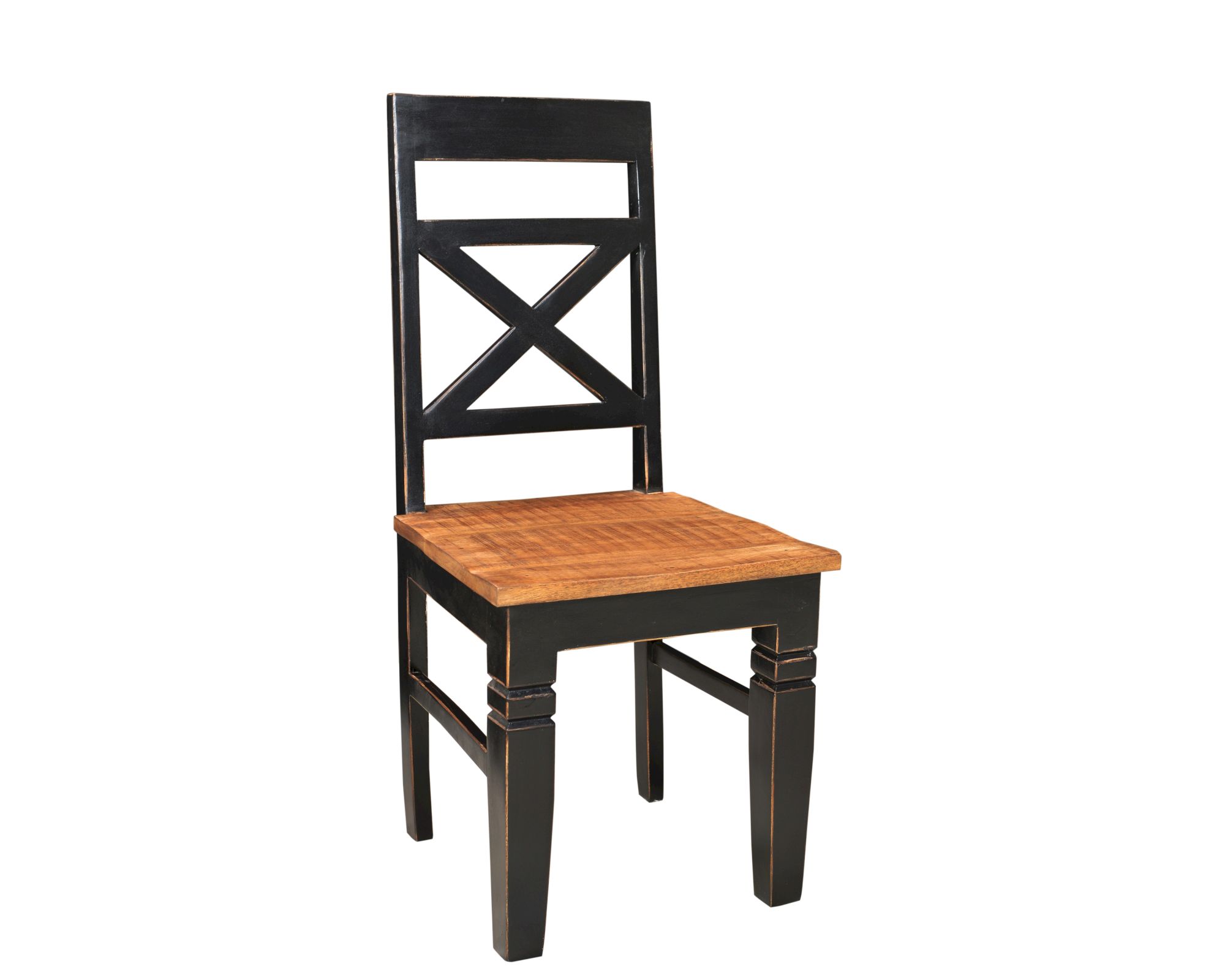 SIT »Corsica« Massivholz Mango Stuhl im 2er-Set schwarz