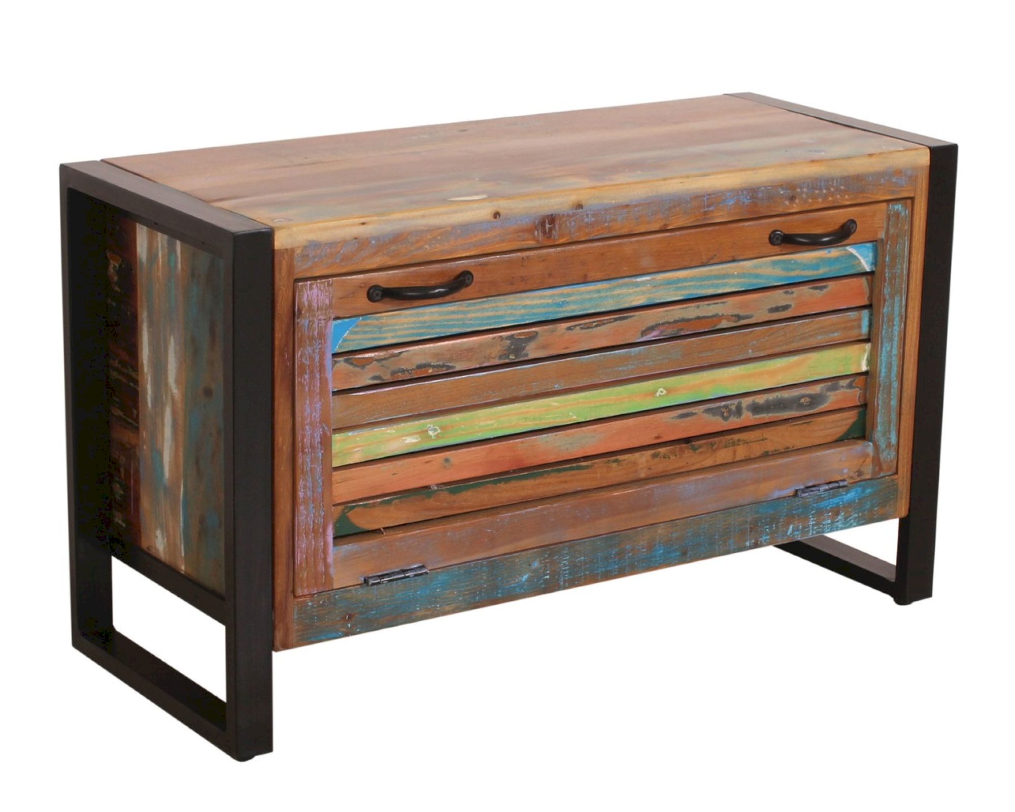 SIT Fiume »Lark« Schuhschrank Altholz bunt / 1 Regalboden, 1 Klappe