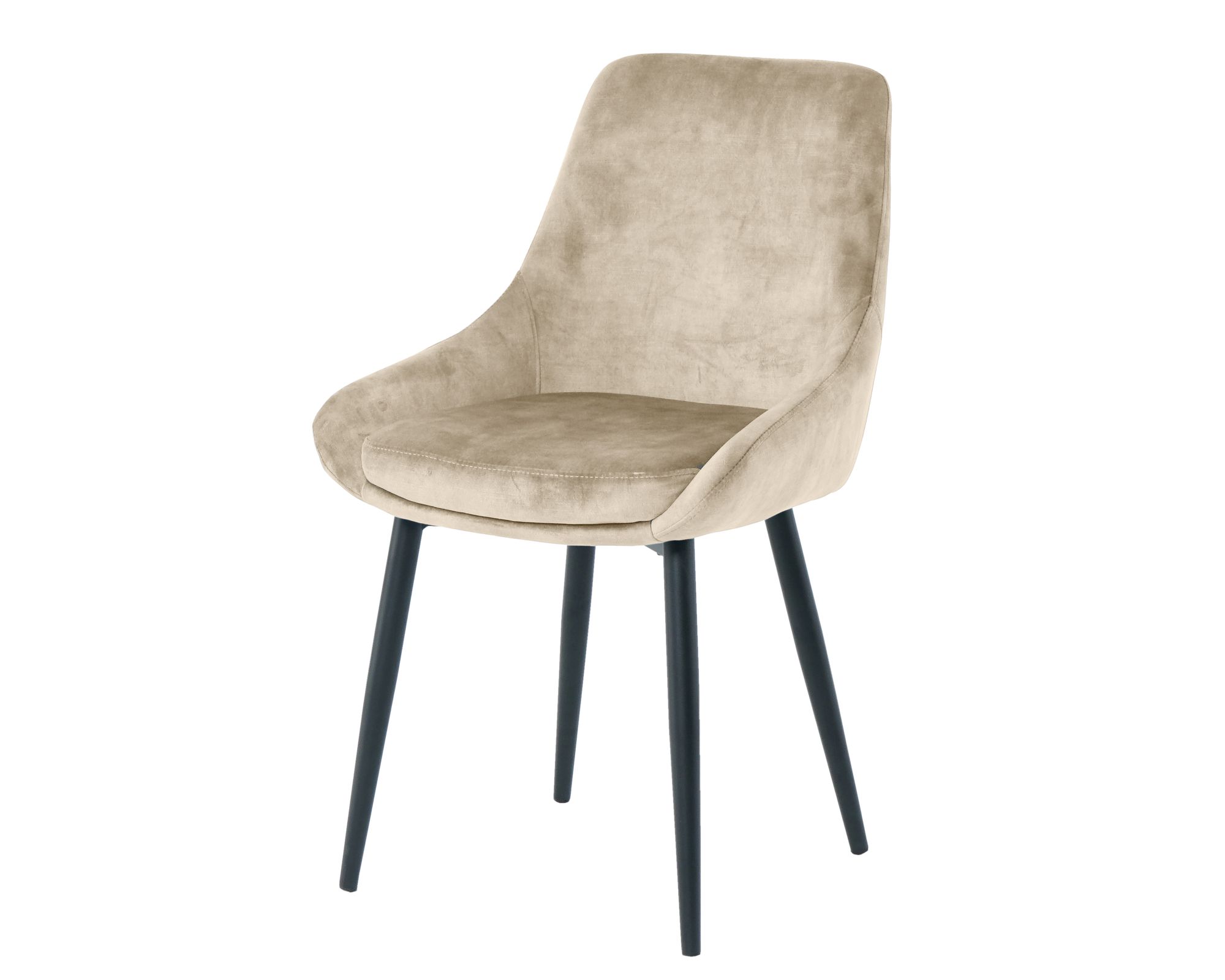 SIT »Linda« Stuhl 2er-Set Samt beige 48x84x57 cm