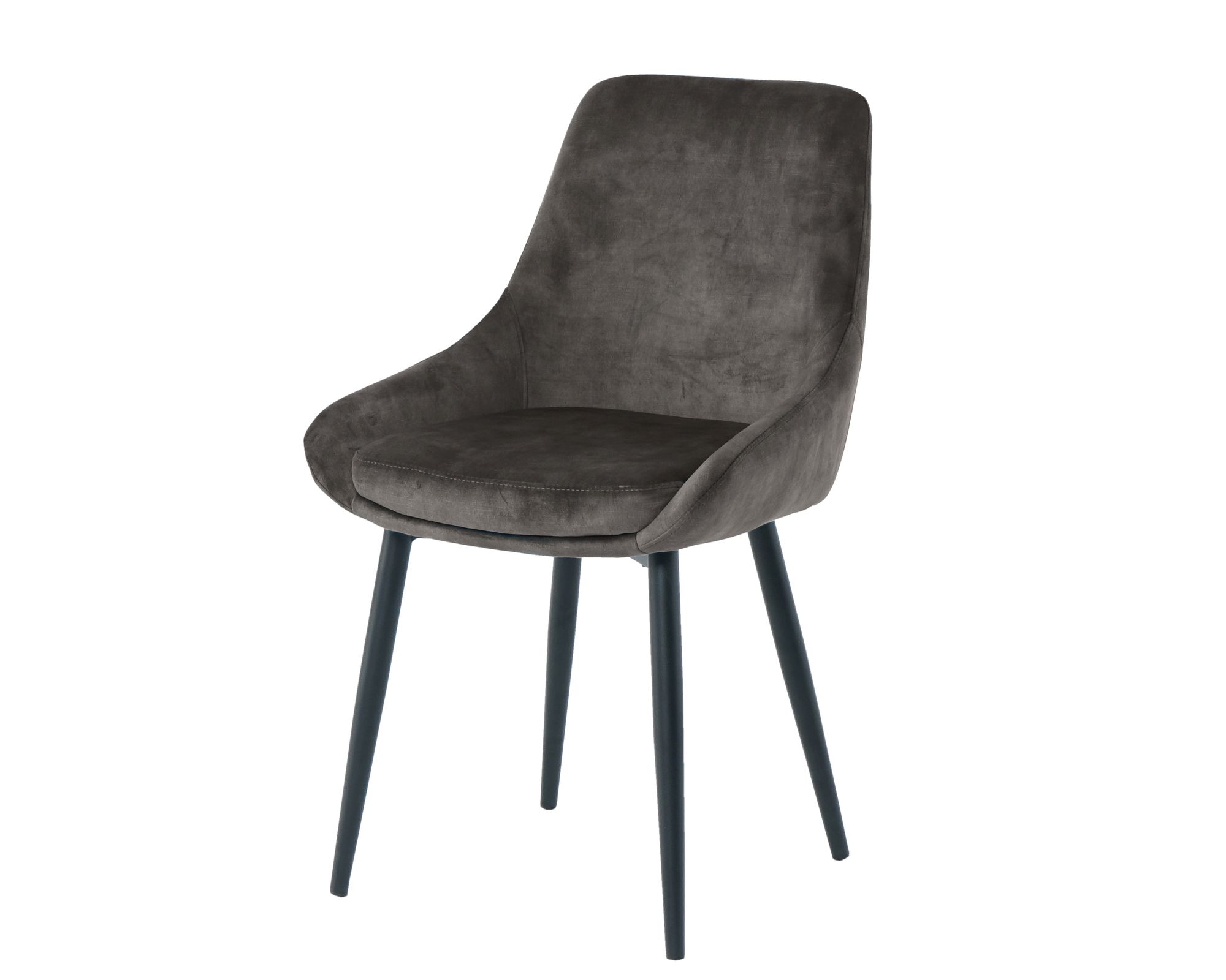 SIT »Linda« Stuhl 2er-Set Samt dunkelgrau 48x84x57 cm