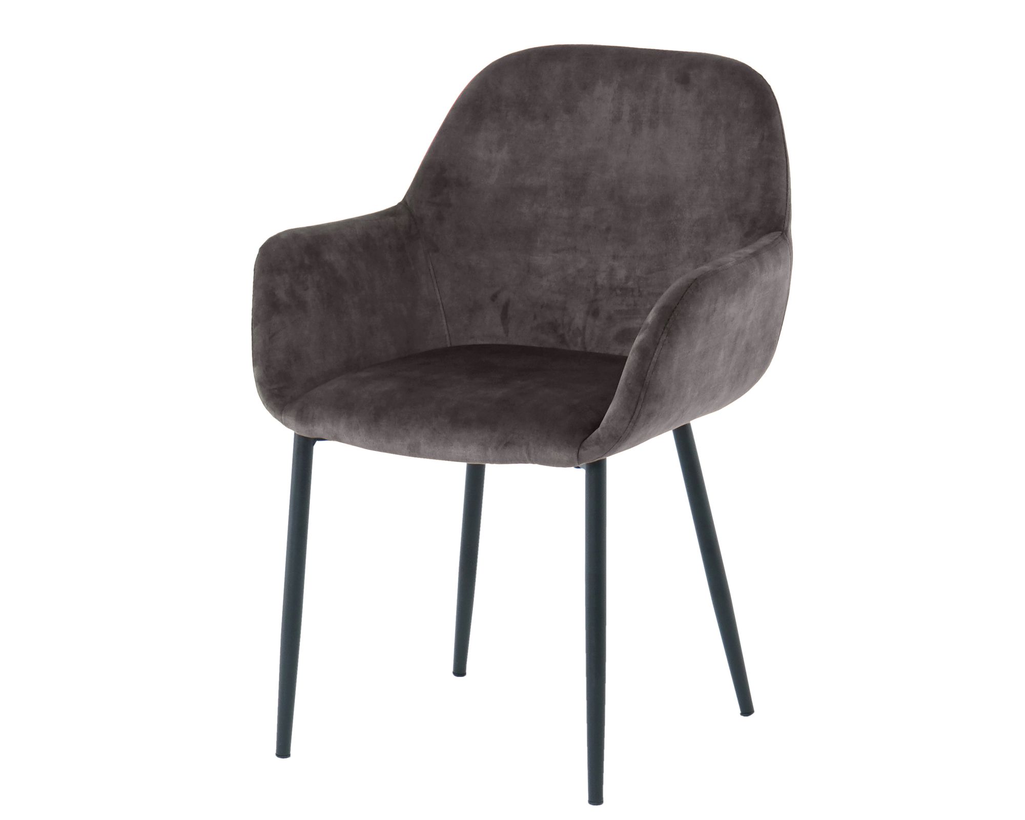 SIT »Lucy« Armlehnstuhl 2er-Set Samt dunkelgrau 60x84x57,5 cm