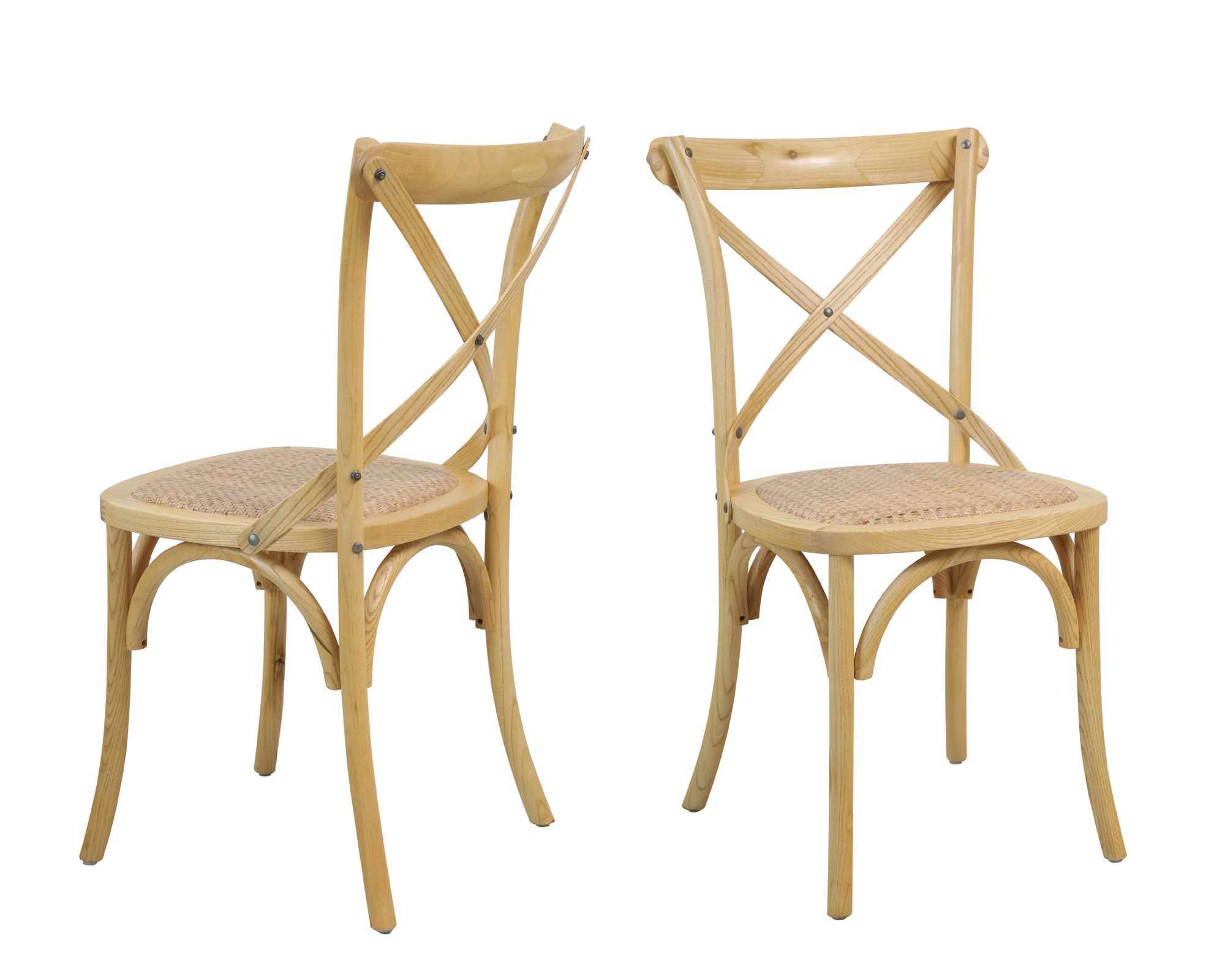 SIT »Ludwig« Rattan Stuhl 2er-Set natur 48x89x52 cm