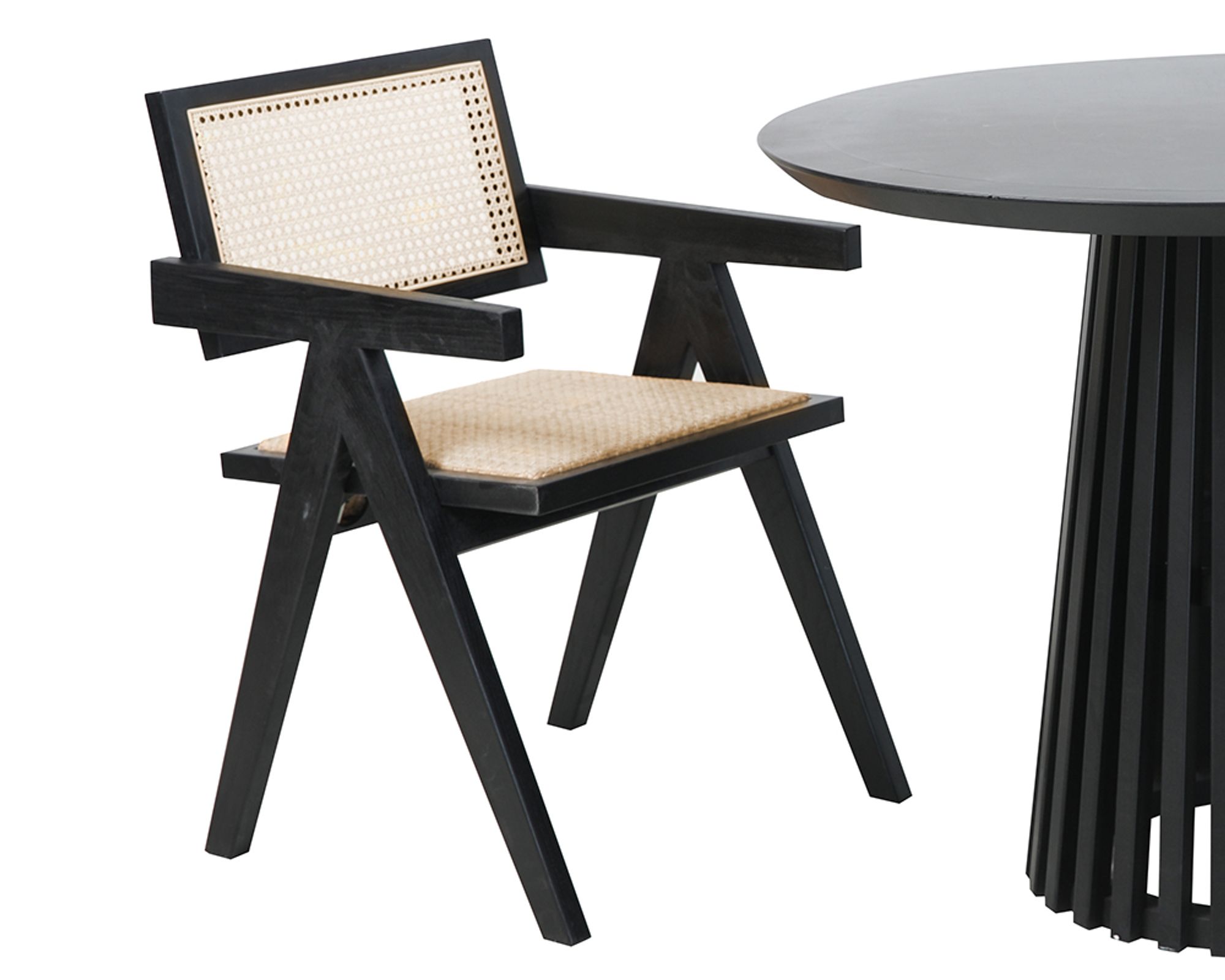 SIT »Maria« Rattan Armlehnstuhl schwarz