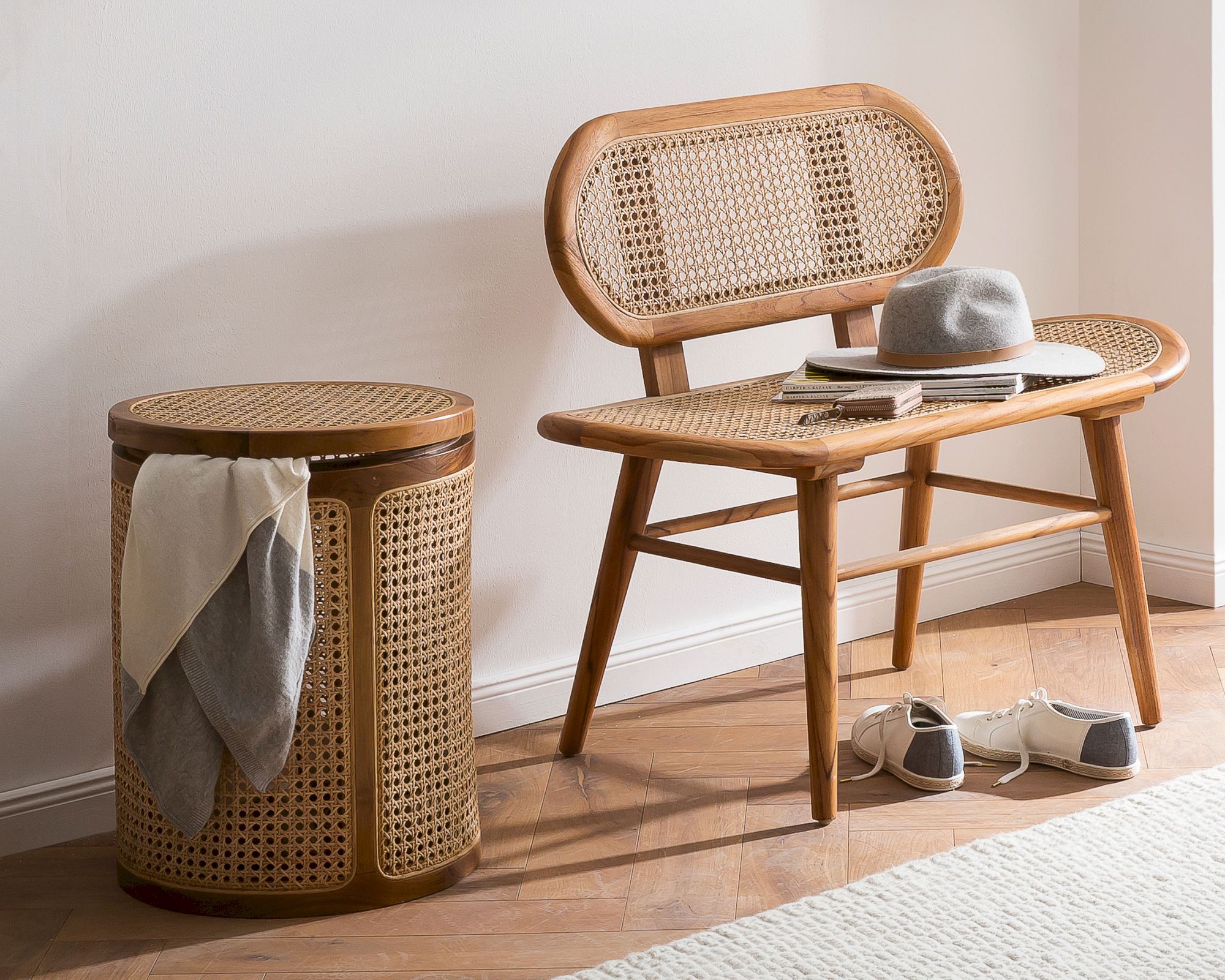 SIT Rattan Vintage Korb 40x53x40 cm