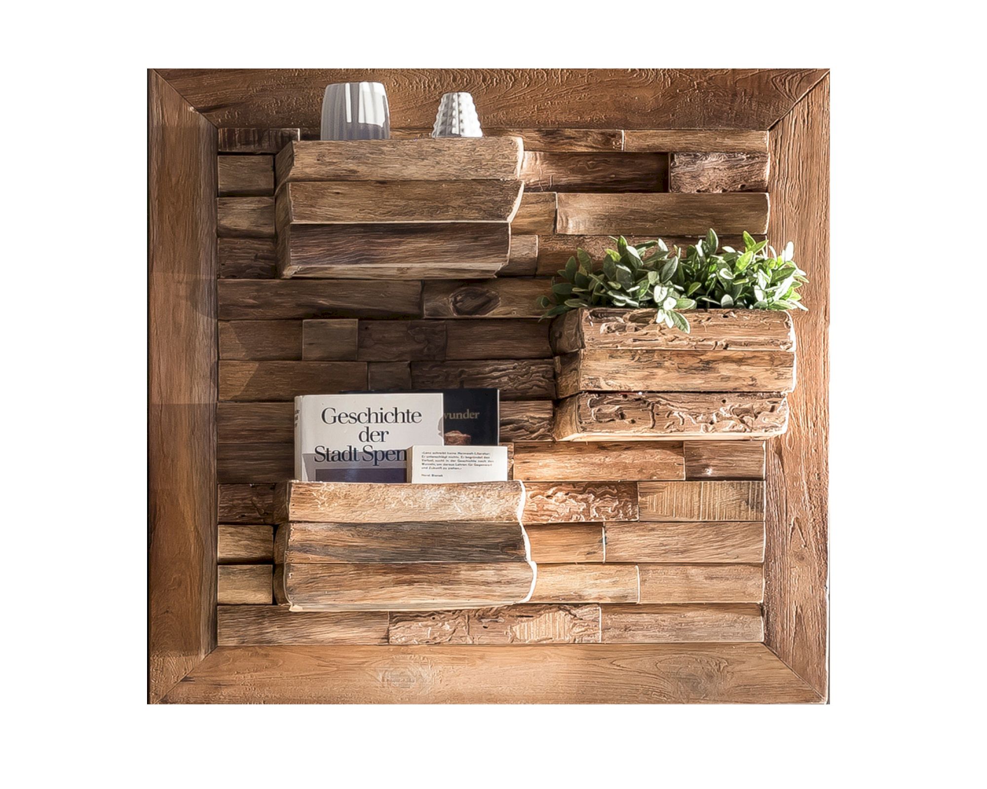 SIT Romanteaka Teak massiv Deko-Wandregal 80x20 cm