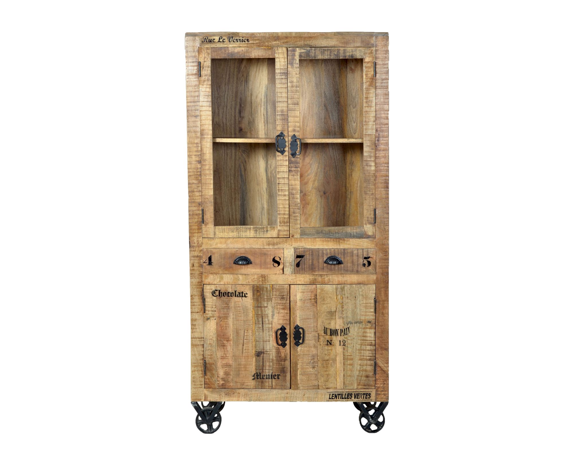 SIT »Rustic« Massivholz Mango Vitrine 1904-04
