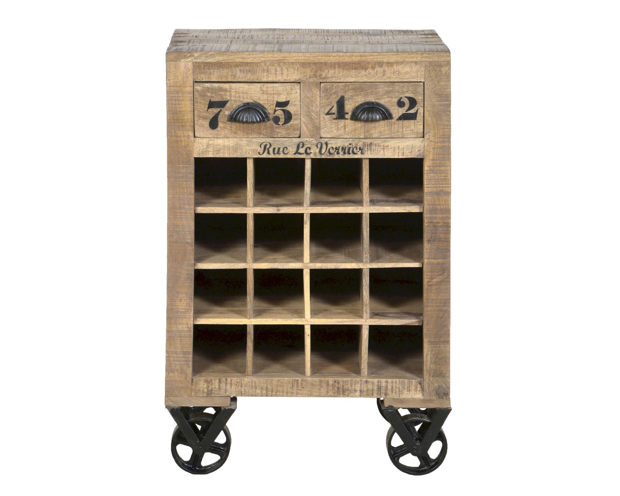 SIT »Rustic« Massivholz Mango Weinregal 1937-04