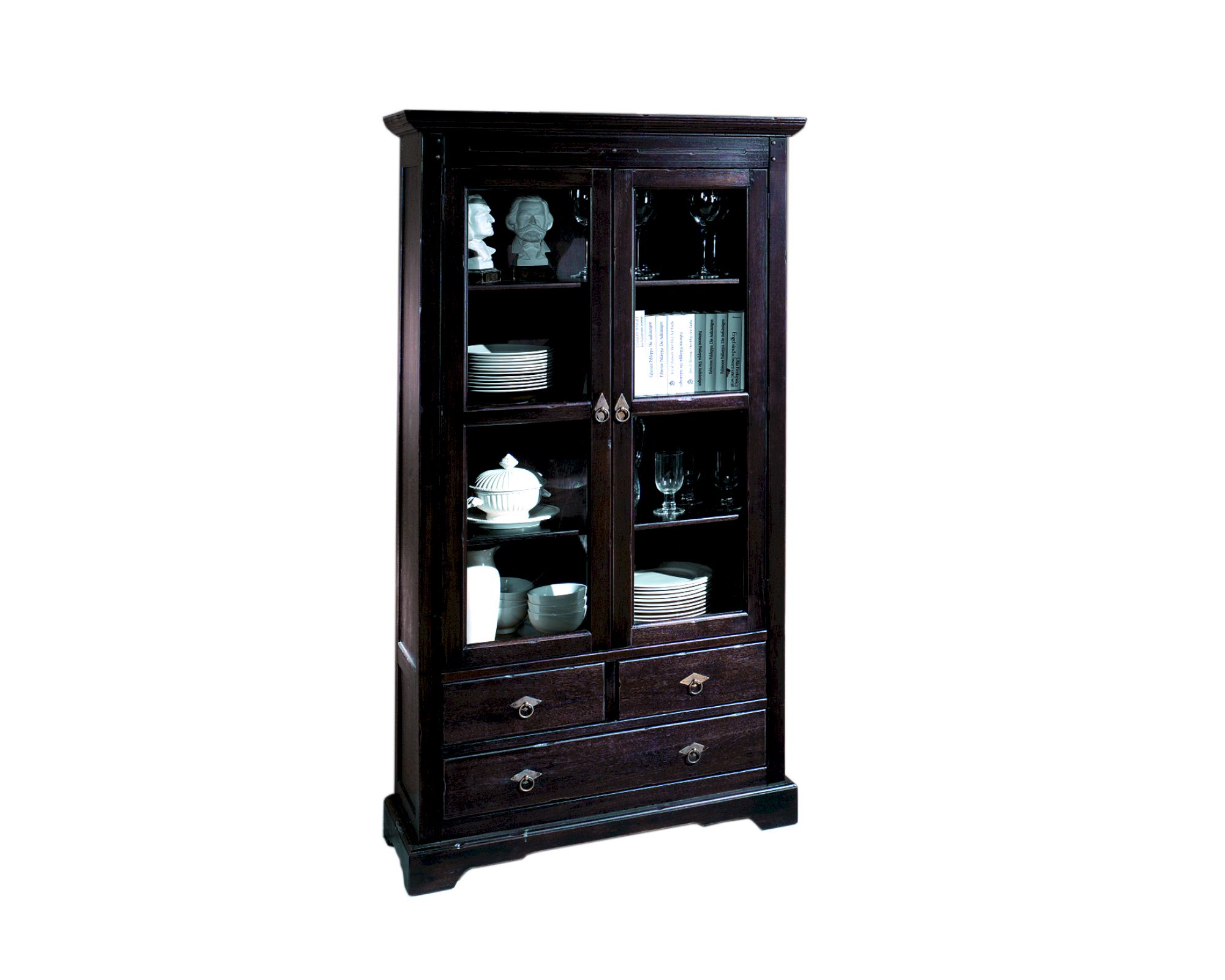 SIT »Samba« Vitrine Antik Akazie massiv 9804-30