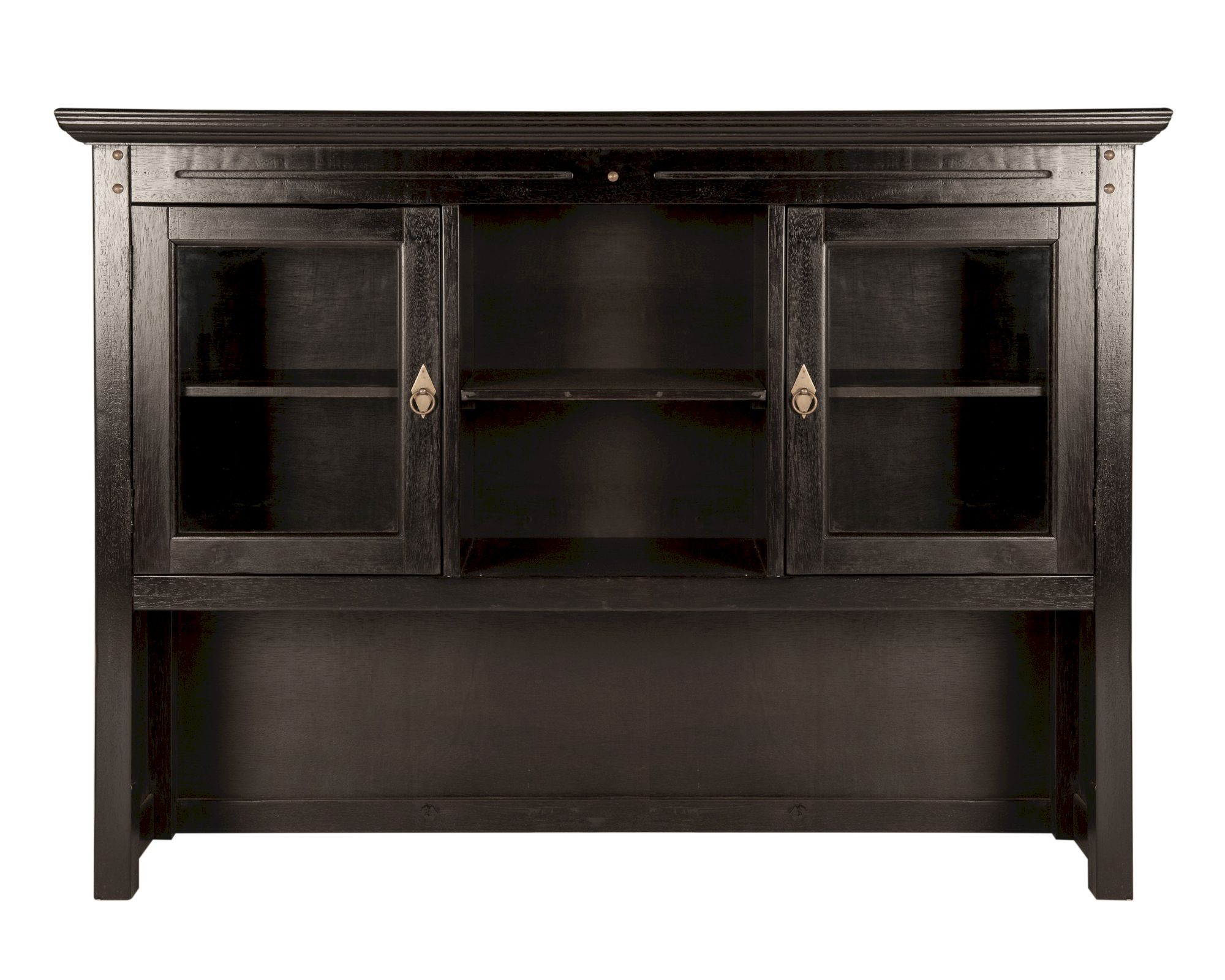 SIT »Samba« Vitrinen-Aufsatz Antik Akazie massiv 9833-30 / B 148 x H 83,5 x T 44 cm