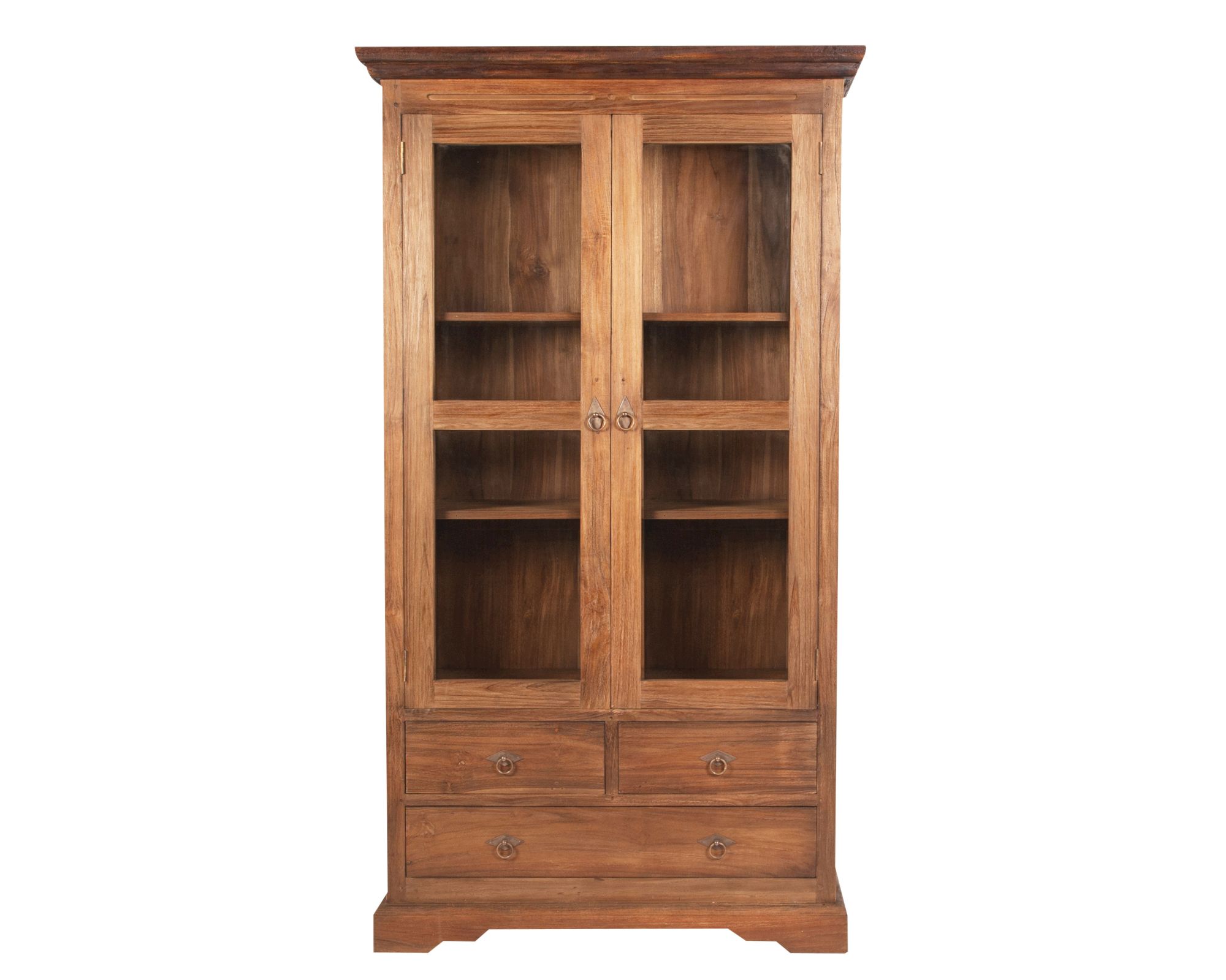 SIT Seadrift Teak Massivholz Vitrine 6204-34 / B 98 x H 183,5 x T 44 cm