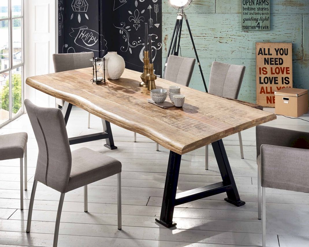 SIT Tops & Tables »Kentucky« Mango Massivholz Esstisch 220x100 cm / Eisen antikbraun
